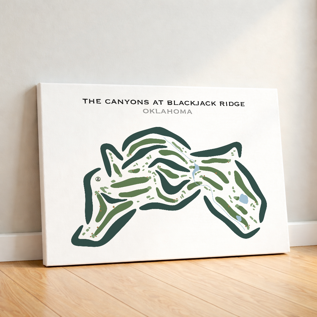 The Canyons at Blackjack Ridge, Oklahoma - Printed Golf Courses