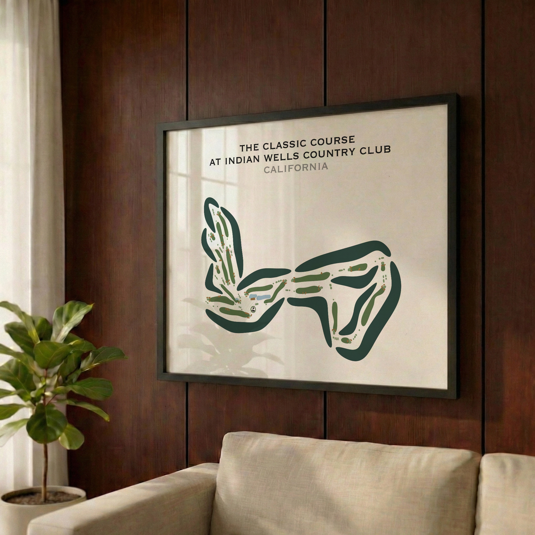 The Classic Course at Indian Wells Country Club, California - Printed Golf Courses