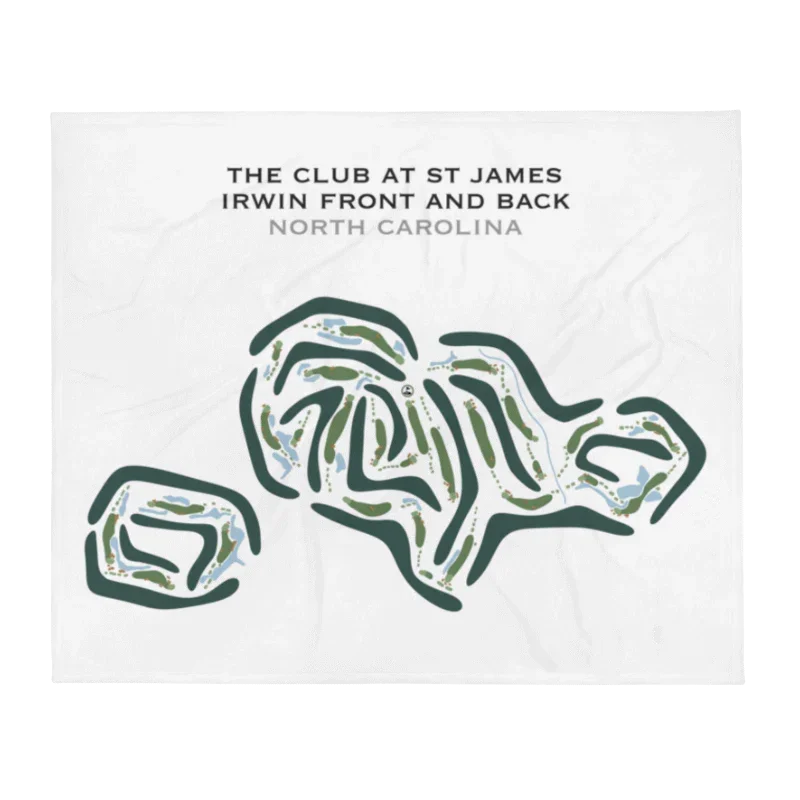 The Club At St. James Irwin, Front & Back, North Carolina - Printed Golf Course