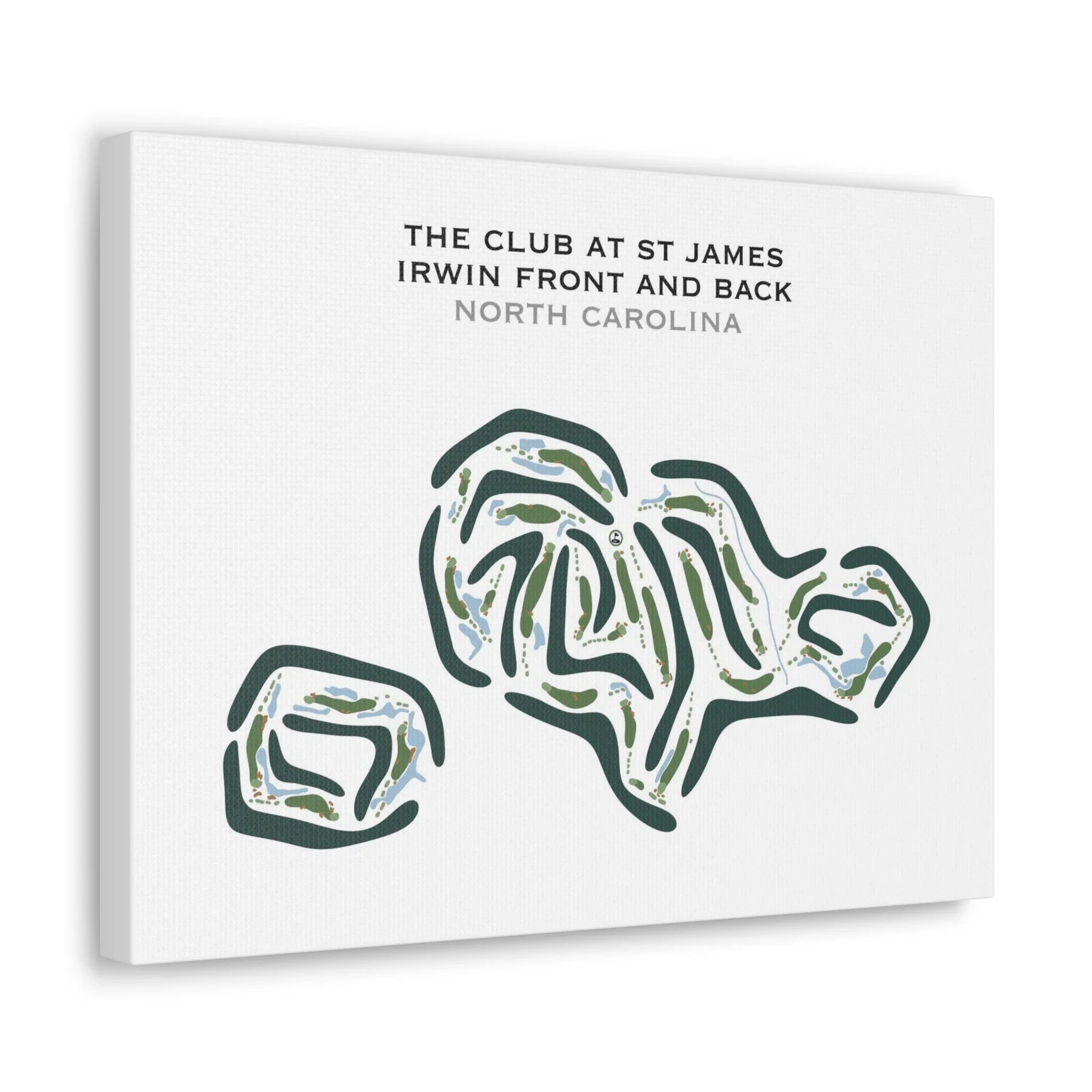 The Club At St. James Irwin, Front & Back, North Carolina - Printed Golf Course
