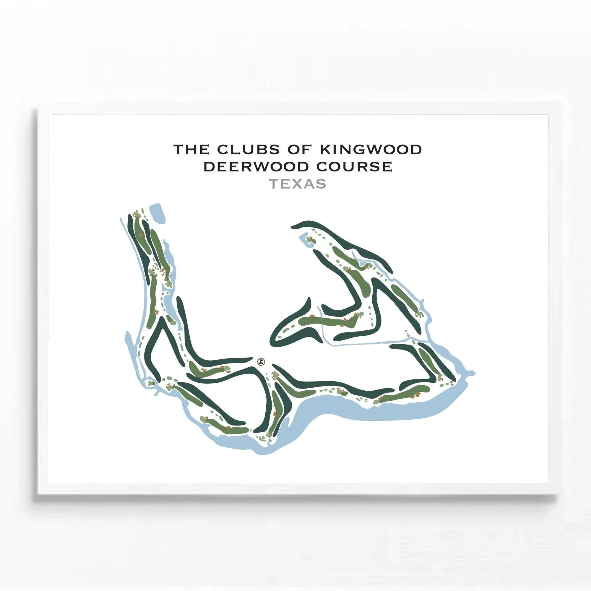 The Clubs of Kingwood - Deerwood Course, Texas - Printed Golf Courses