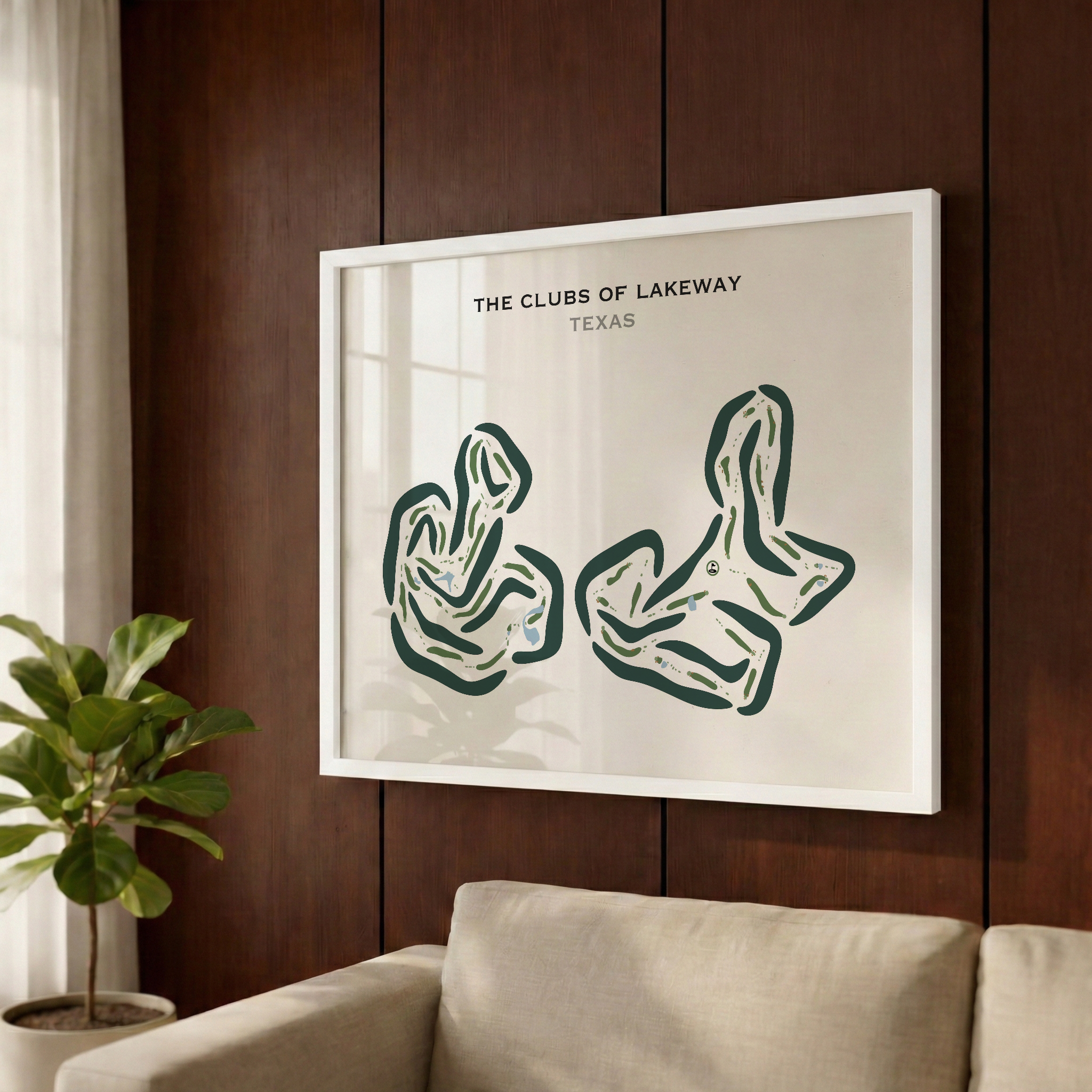 The Clubs of Lakeway, Texas - Printed Golf Courses
