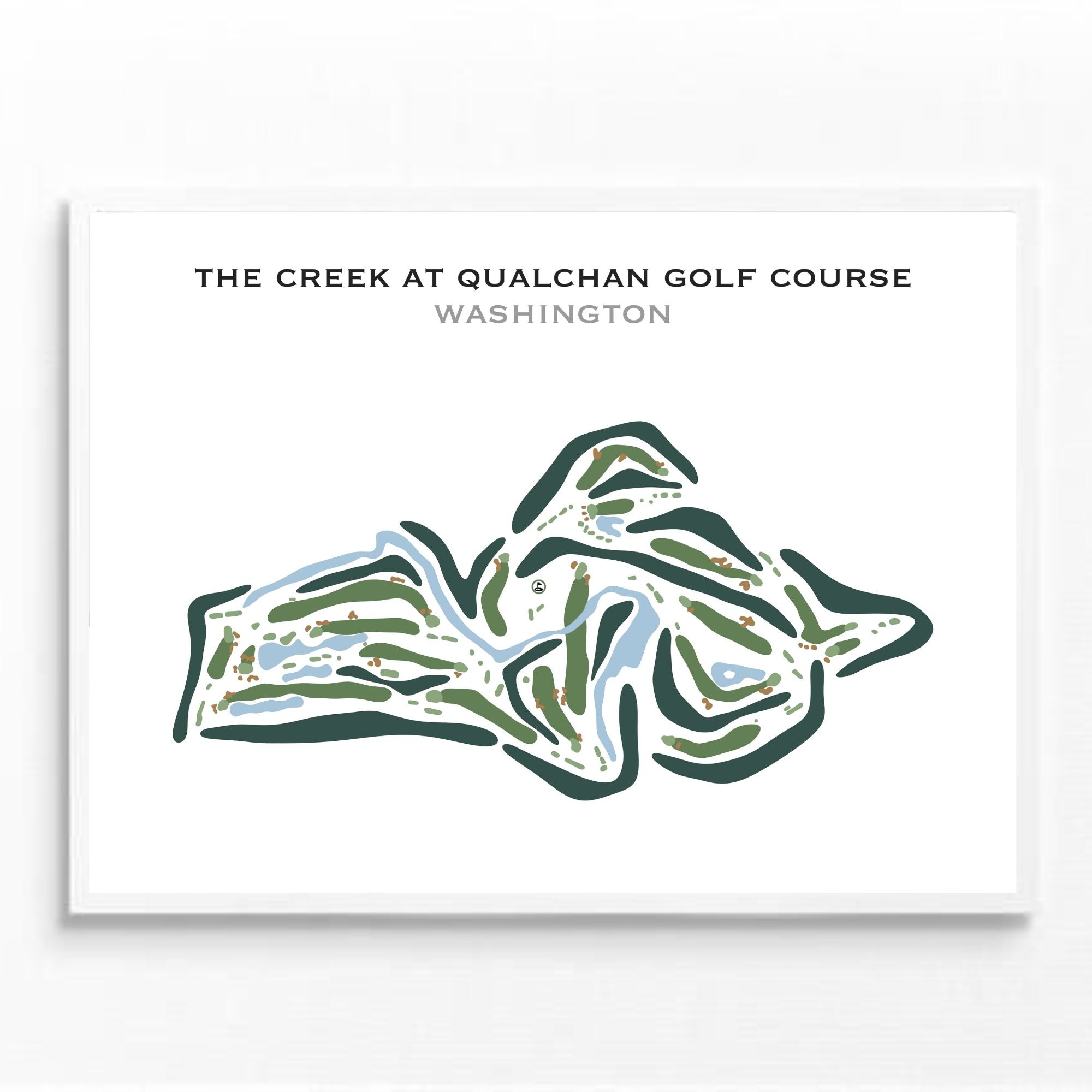 The Creek at Qualchan Golf Course, Washington - Printed Golf Courses