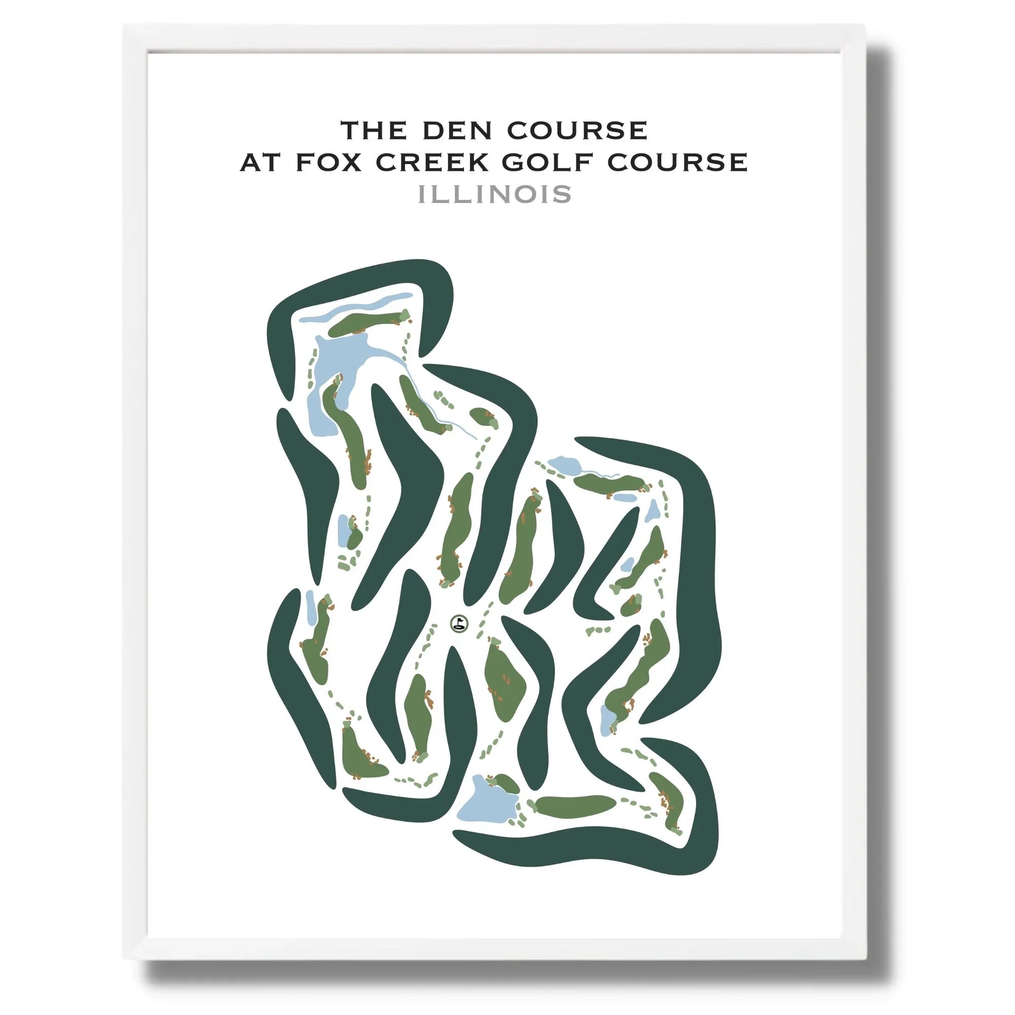 The Den Course at Fox Creek Golf Course, Illinois - Printed Golf Courses