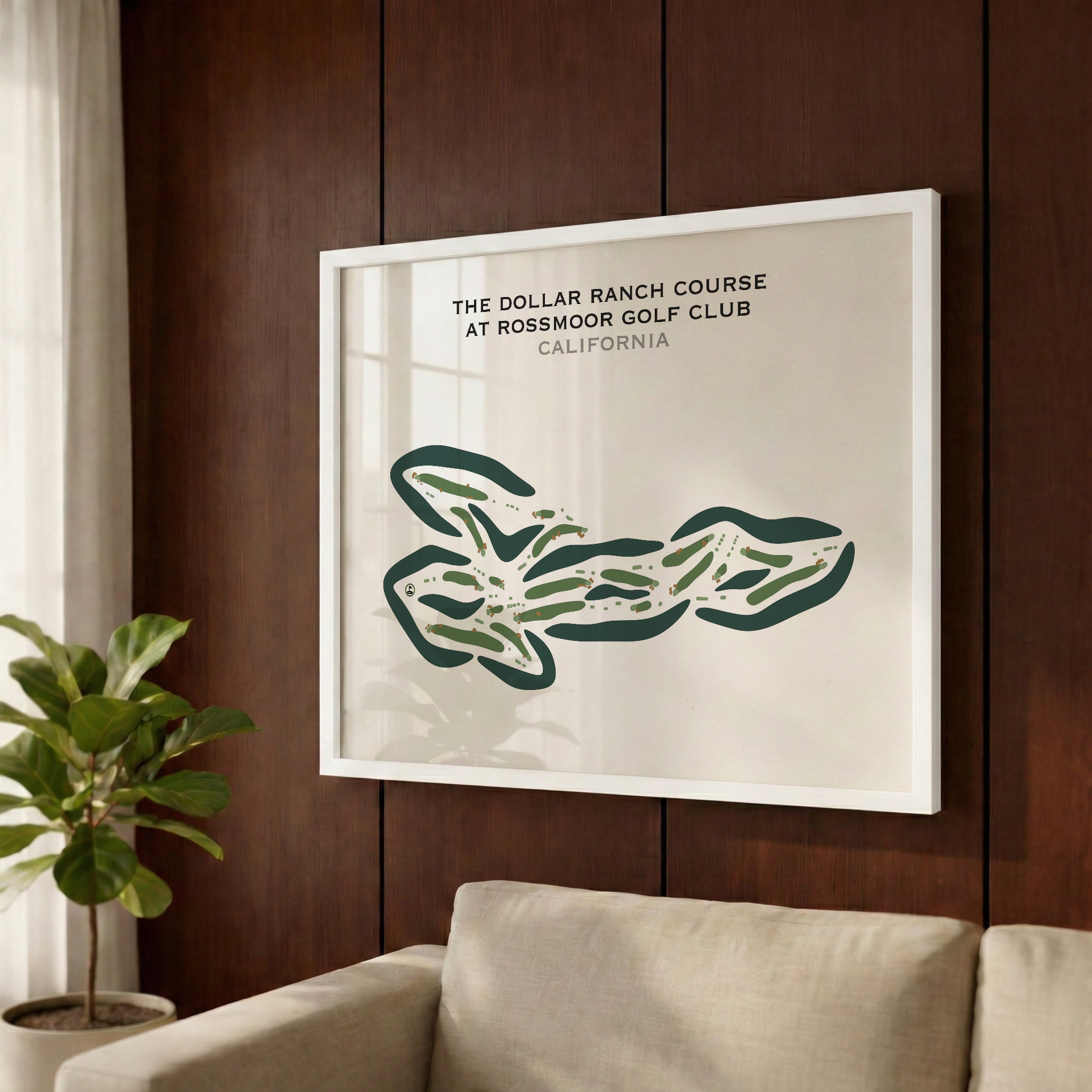 The Dollar Ranch Golf Course at Rossmoor Golf Club, California - Printed Golf Courses