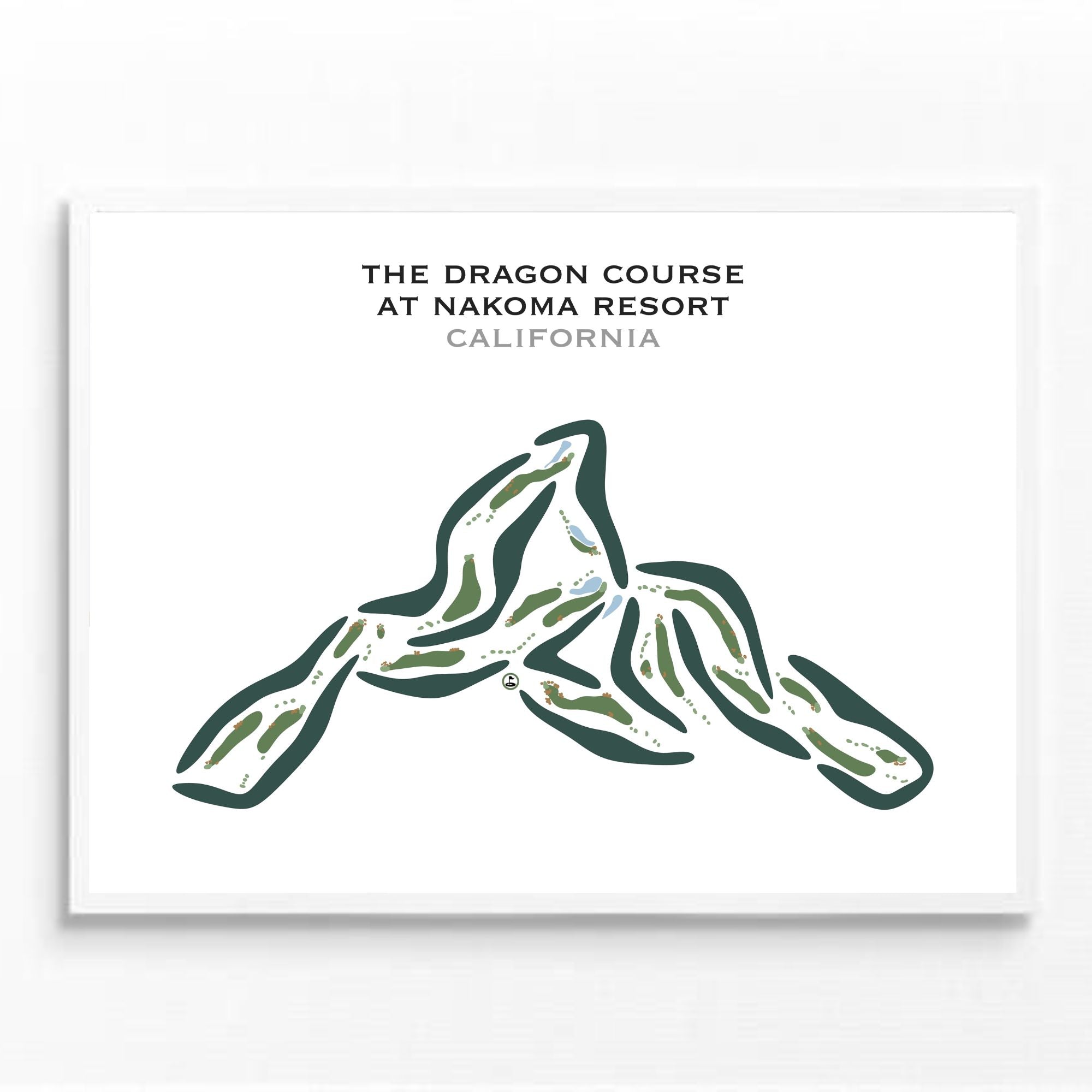 Dragon Golf Course at Nakoma Resort, California - Printed Golf Courses