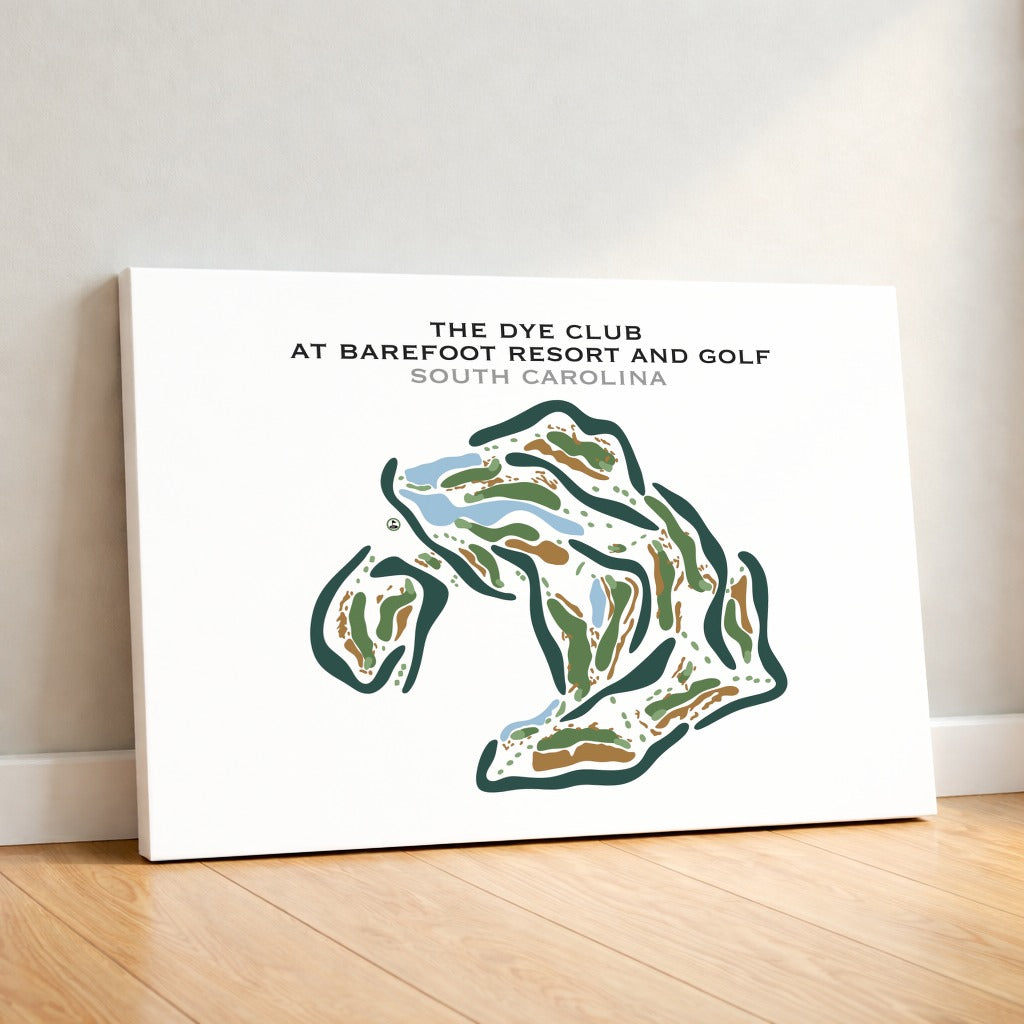 The Dye Club At Barefoot Resort, South Carolina - Printed Golf Courses