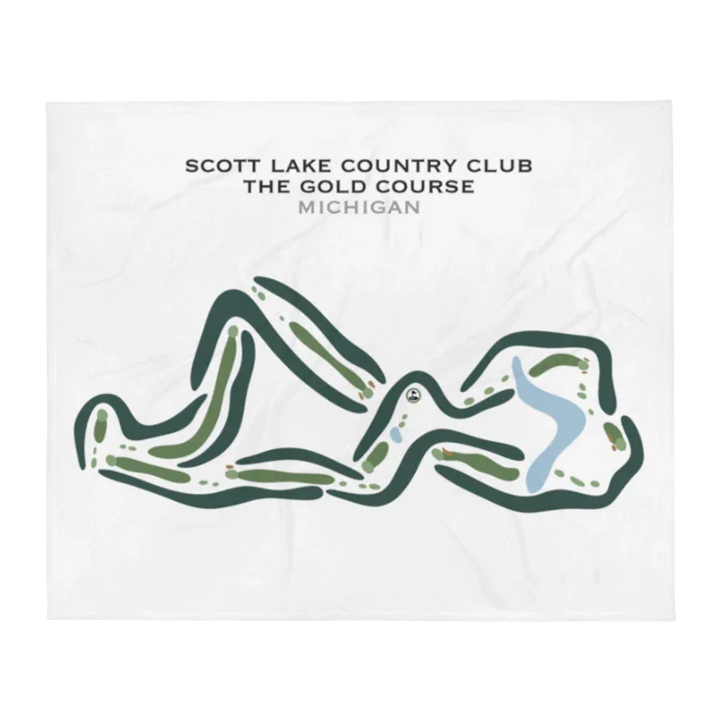 The Gold Course at Scott Lake Country Club, Michigan - Printed Golf Courses