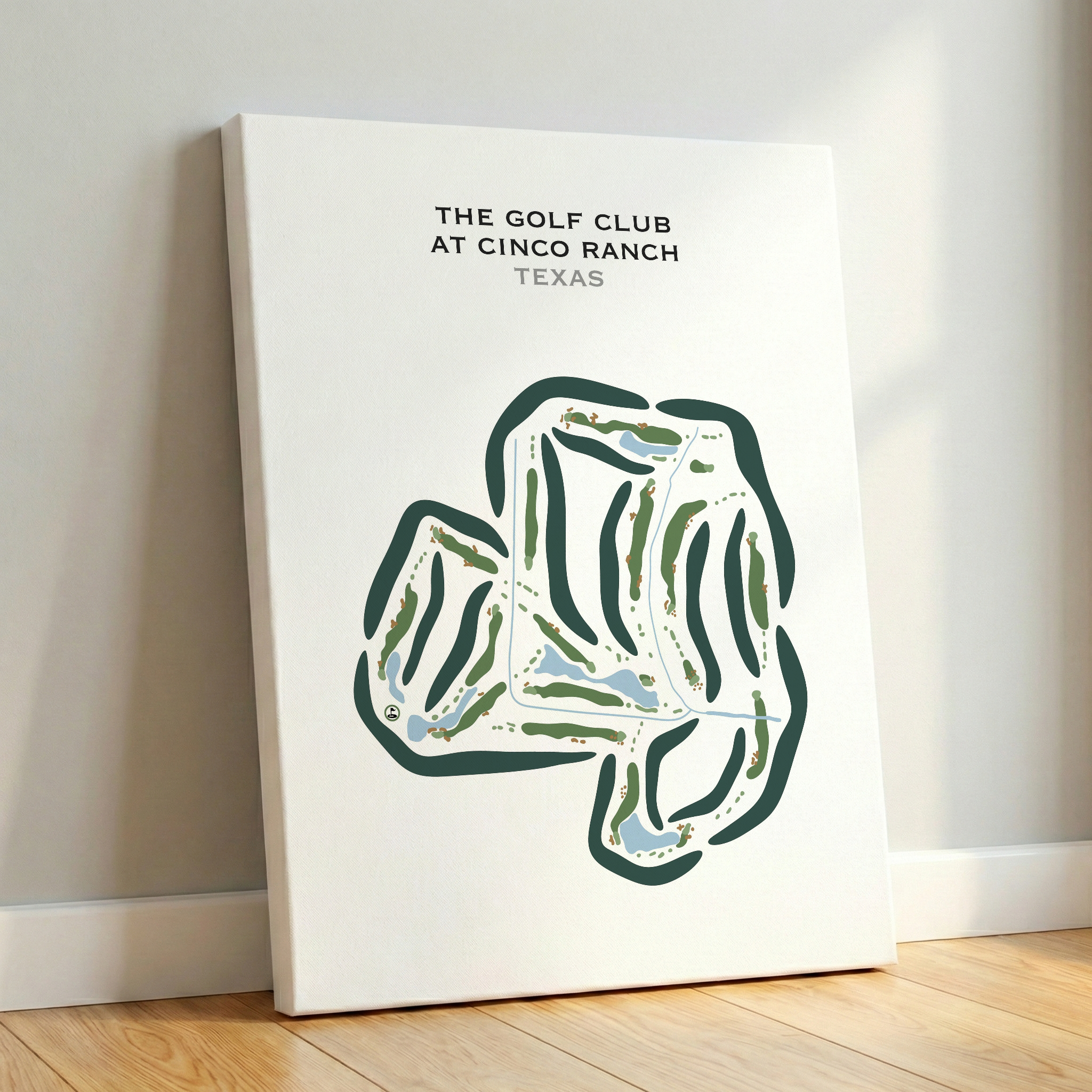 The Golf Club at Cinco Ranch, Texas - Printed Golf Course