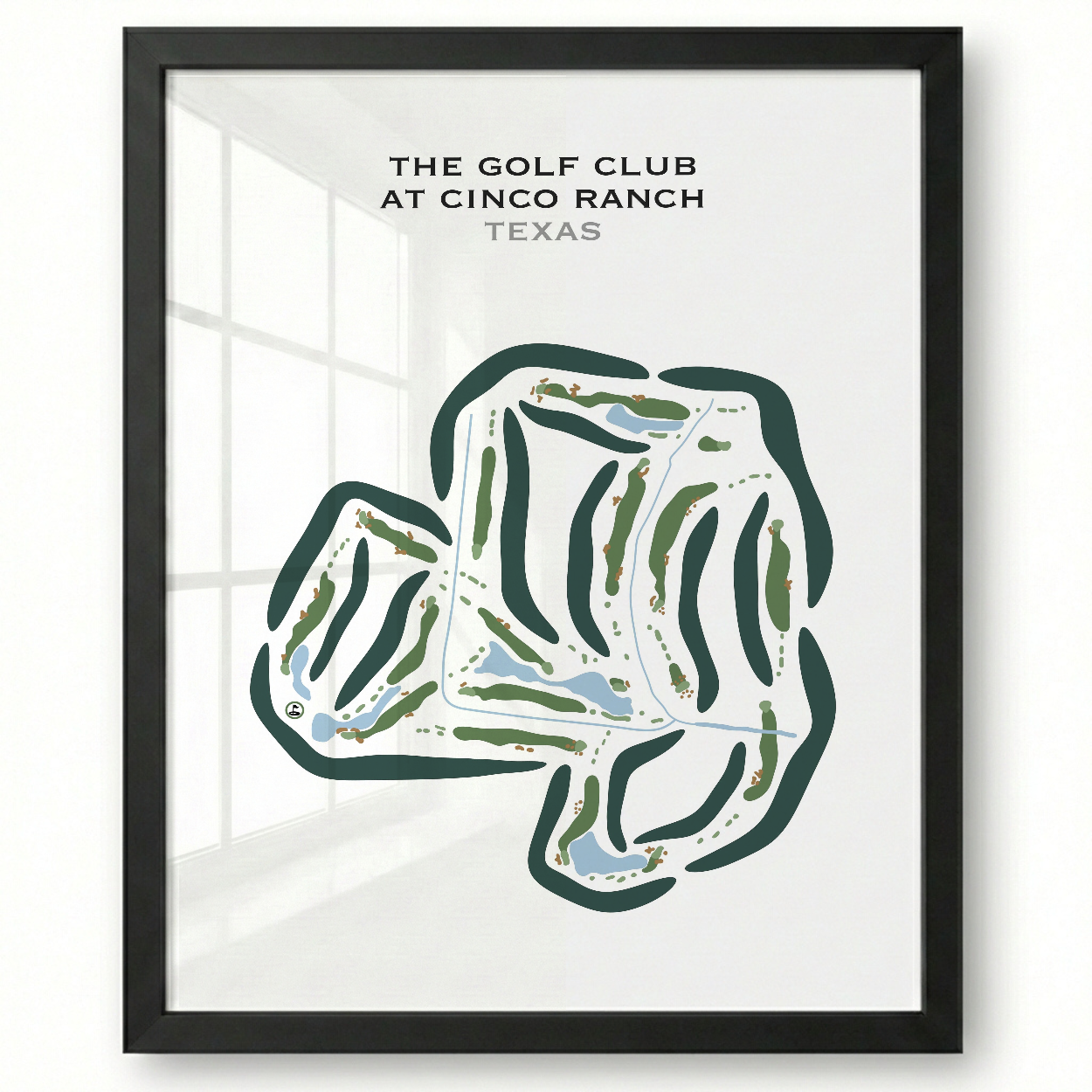 The Golf Club at Cinco Ranch, Texas - Printed Golf Course