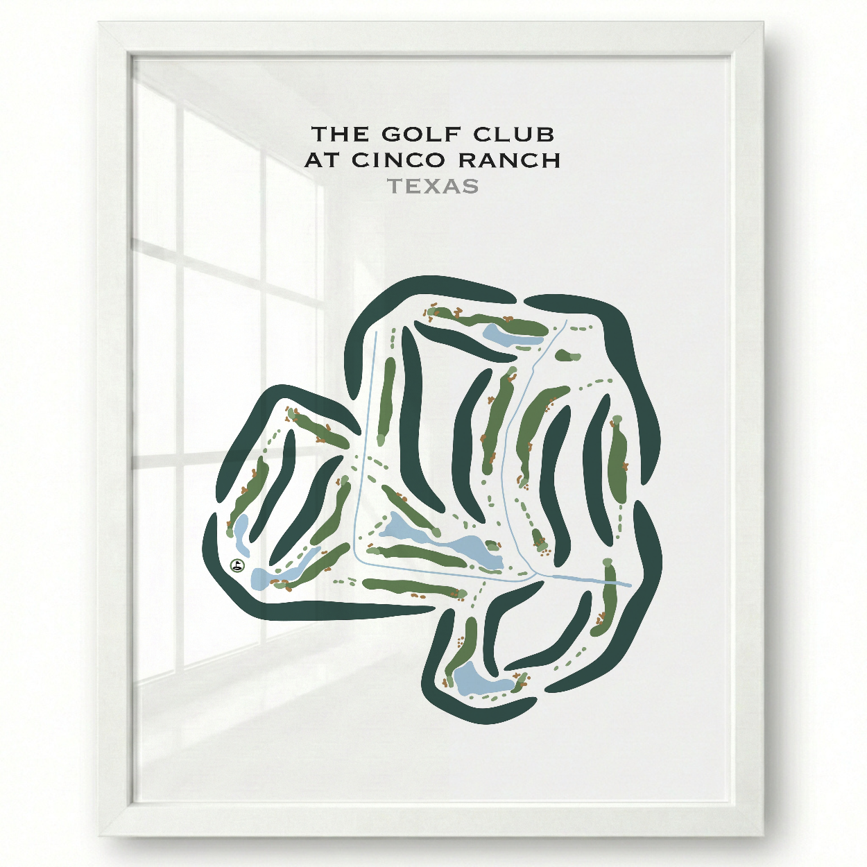 The Golf Club at Cinco Ranch, Texas - Printed Golf Course