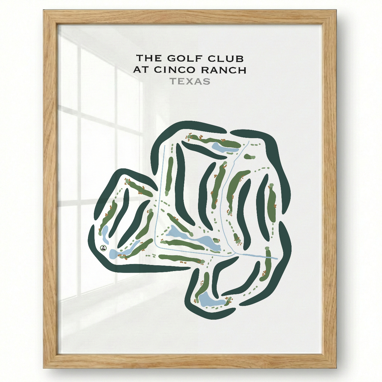 The Golf Club at Cinco Ranch, Texas - Printed Golf Course