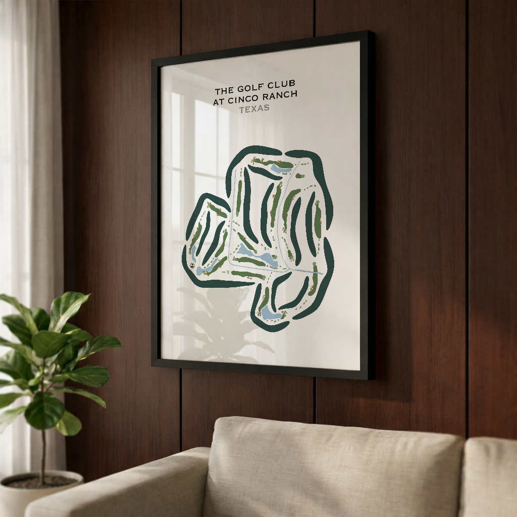 The Golf Club at Cinco Ranch, Texas - Printed Golf Course