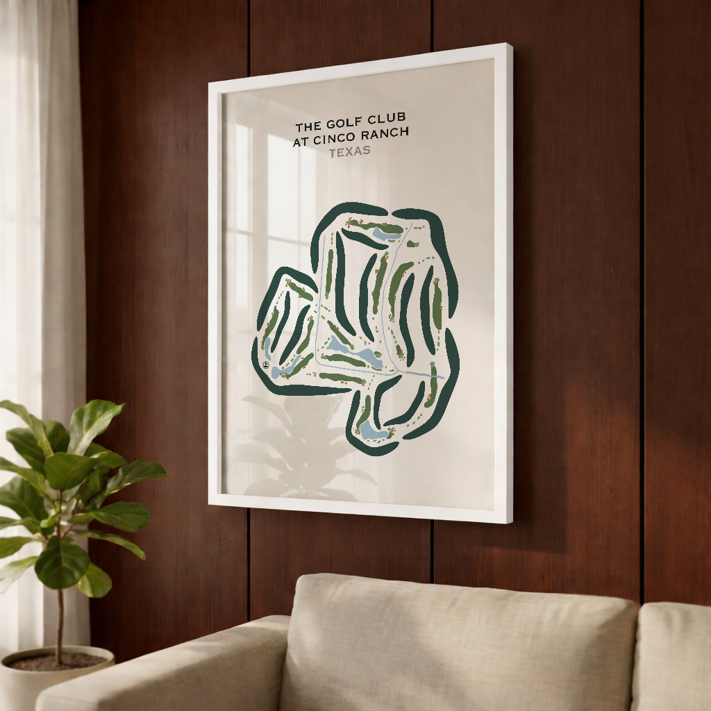 The Golf Club at Cinco Ranch, Texas - Printed Golf Course