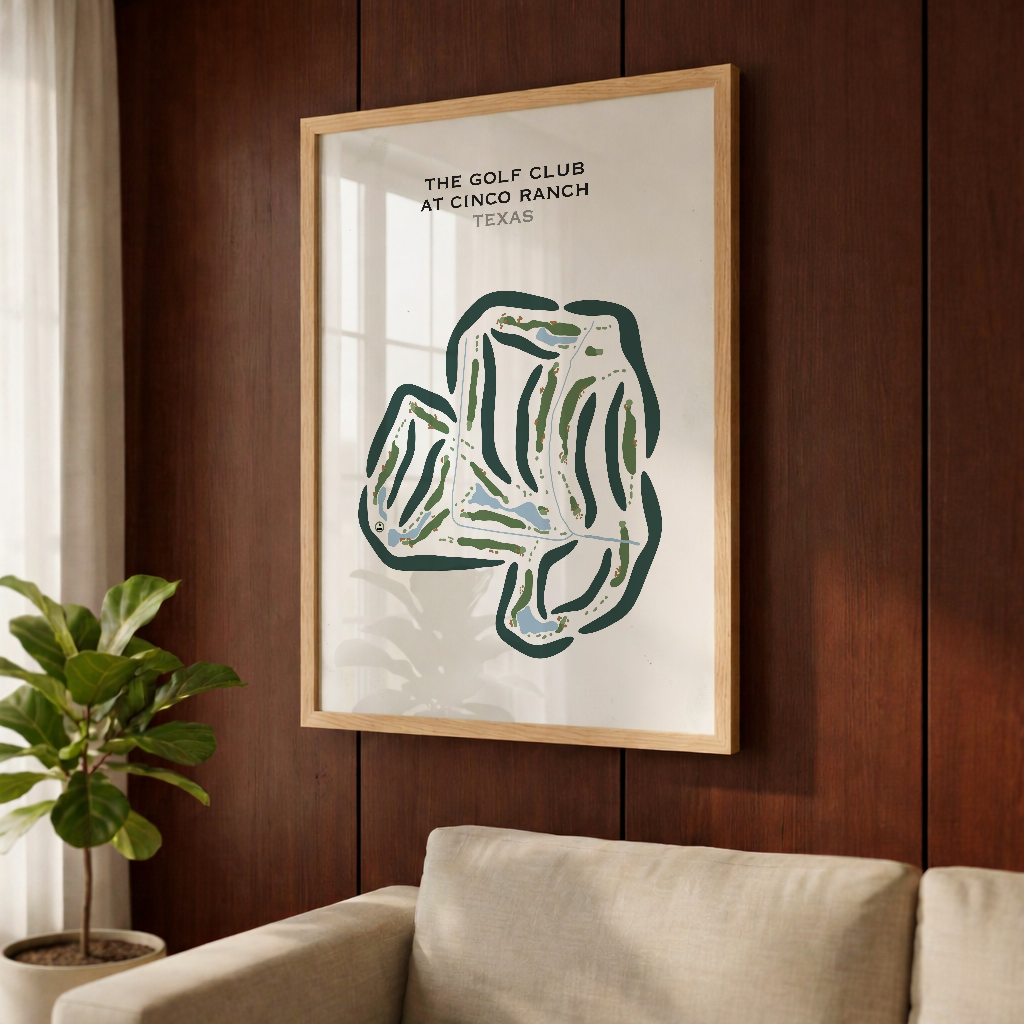 The Golf Club at Cinco Ranch, Texas - Printed Golf Course