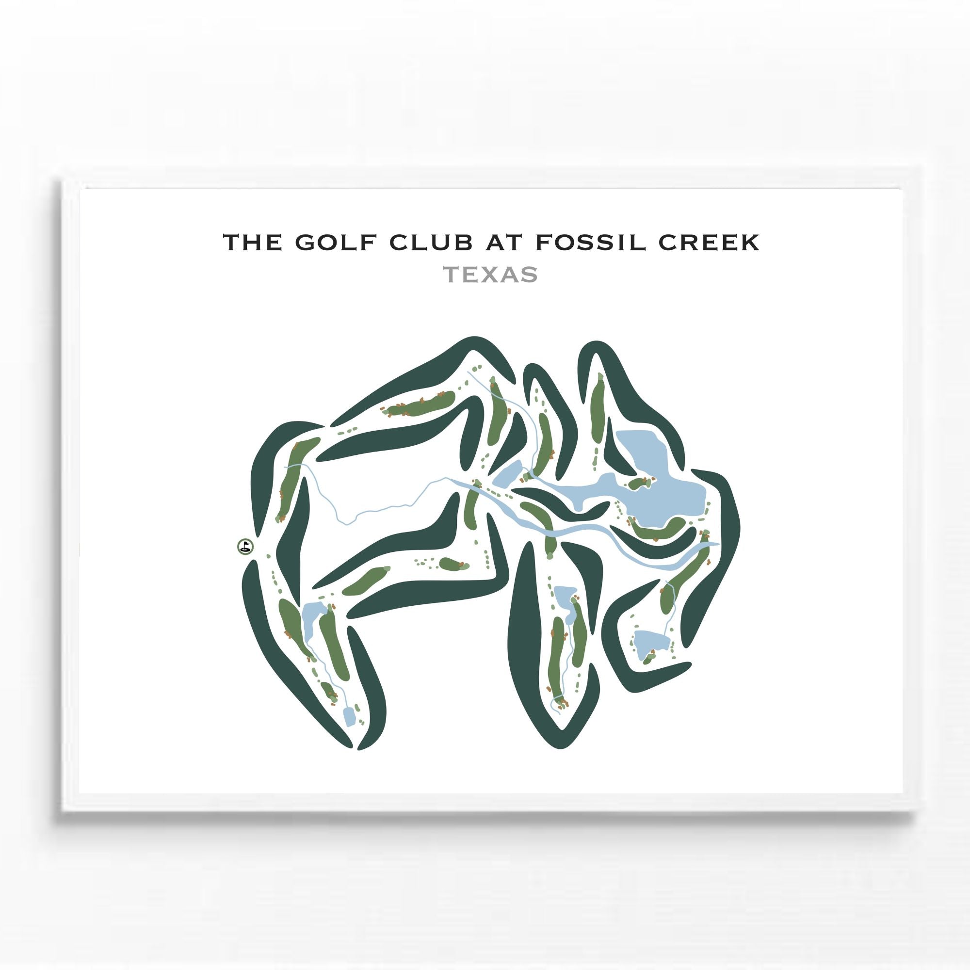 The Golf Club at Fossil Creek, Texas - Printed Golf Courses