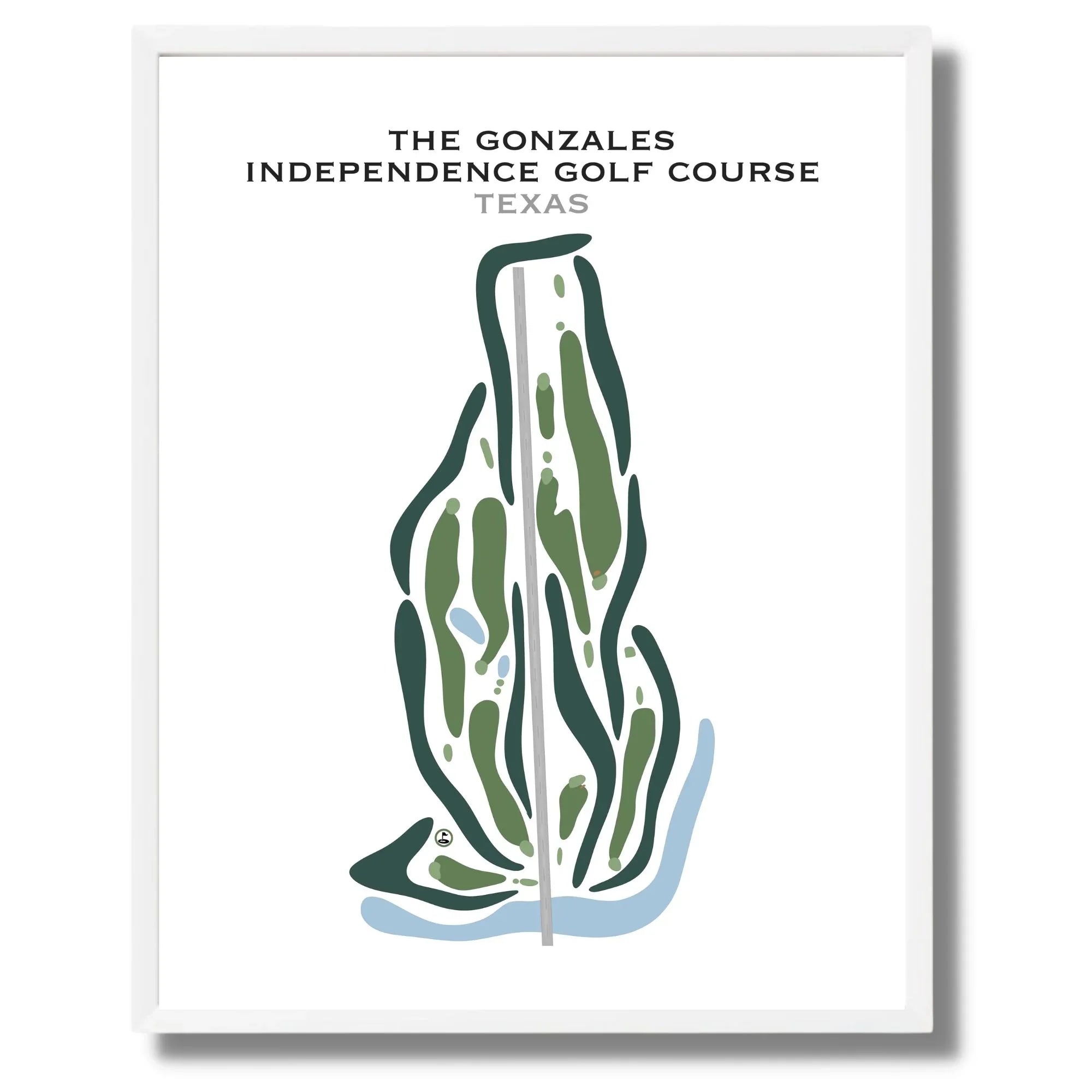 The Gonzales Independence Golf Course, Texas - Printed Golf Courses