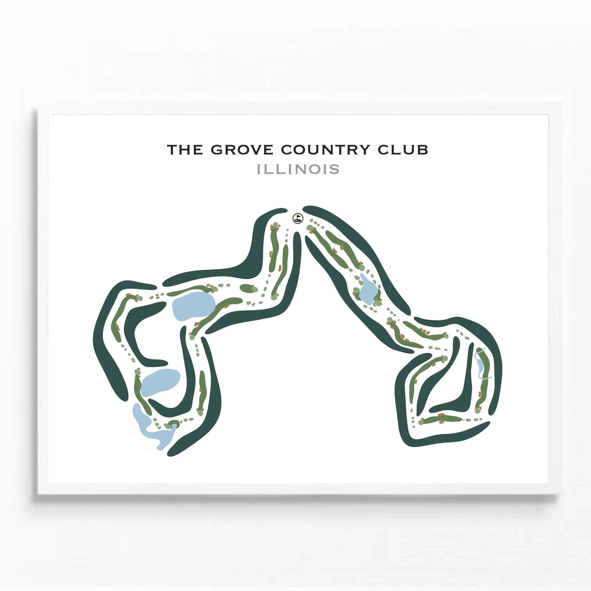 The Grove Country Club, Illinois - Printed Golf Courses