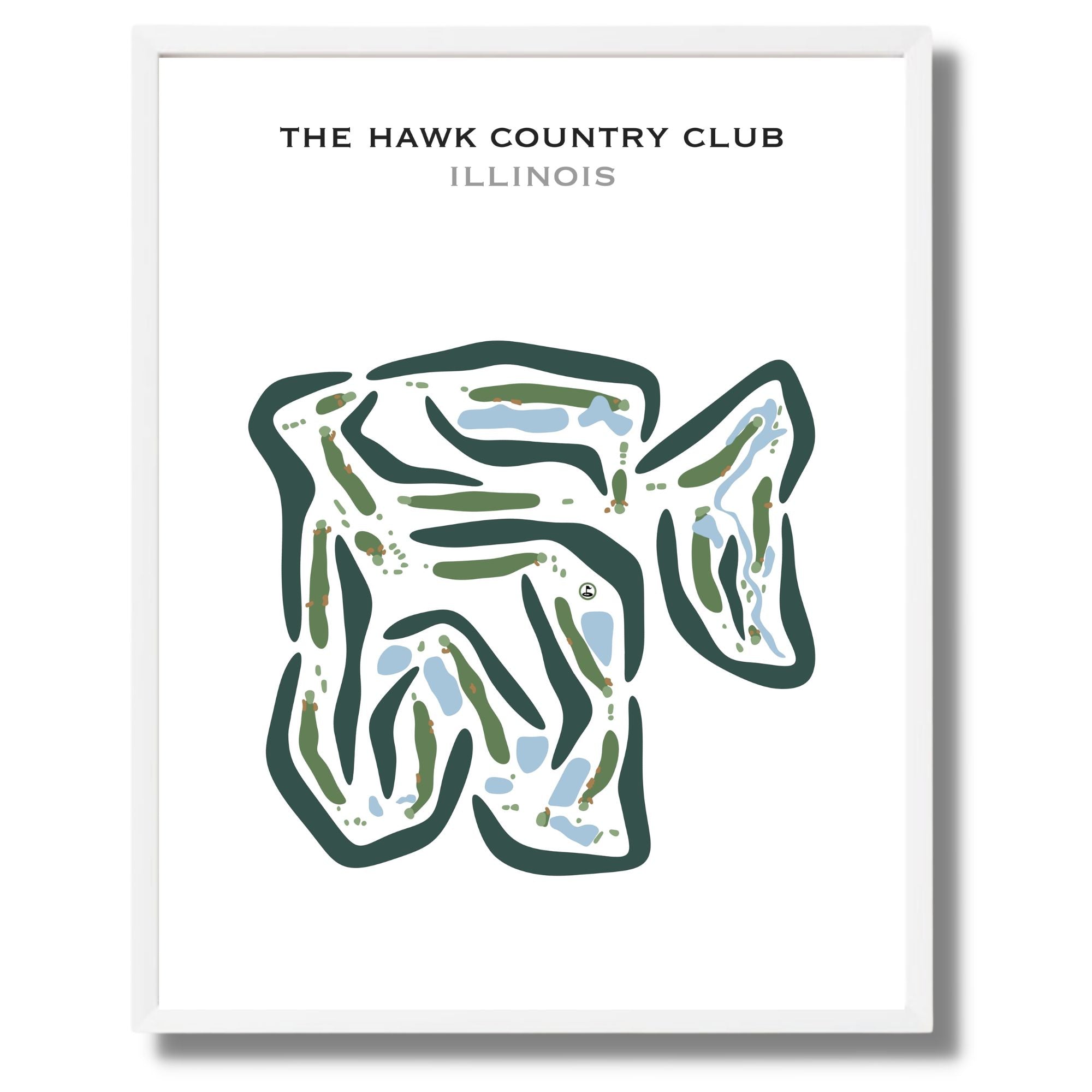 The Hawk Country Club, Illinois - Printed Golf Courses