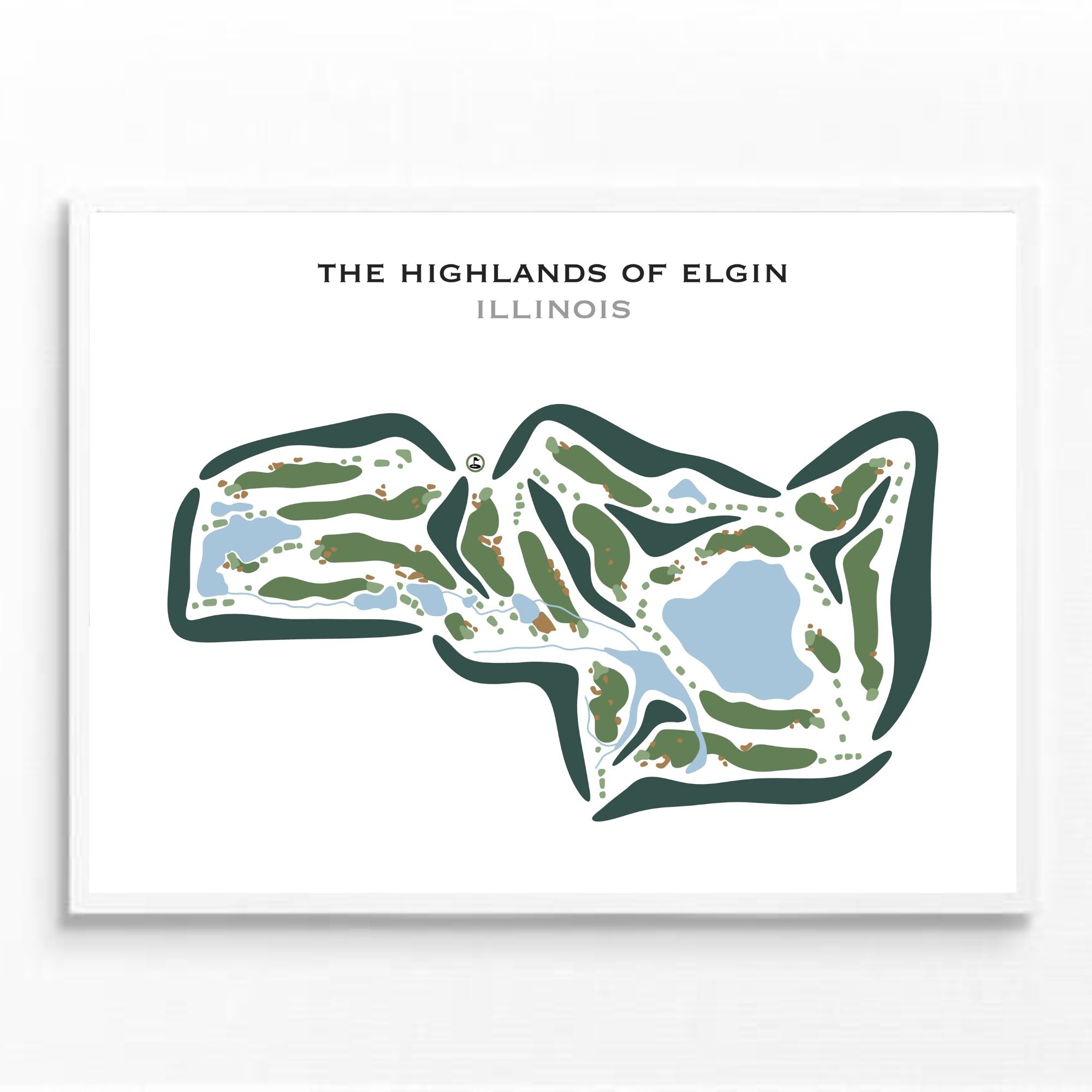 The Highlands of Elgin, Illinois - Printed Golf Courses