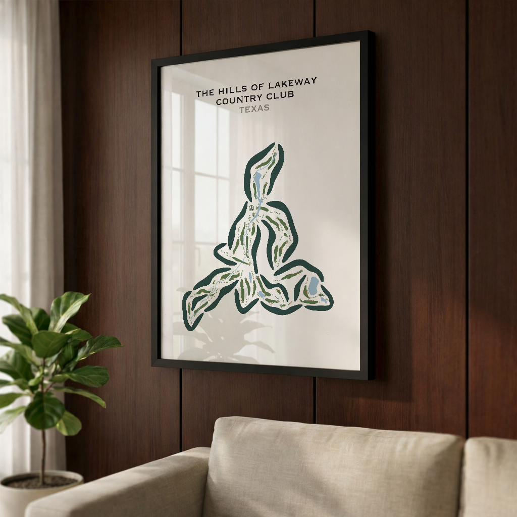 The Hills of Lakeway Country Club, Texas - Printed Golf Courses