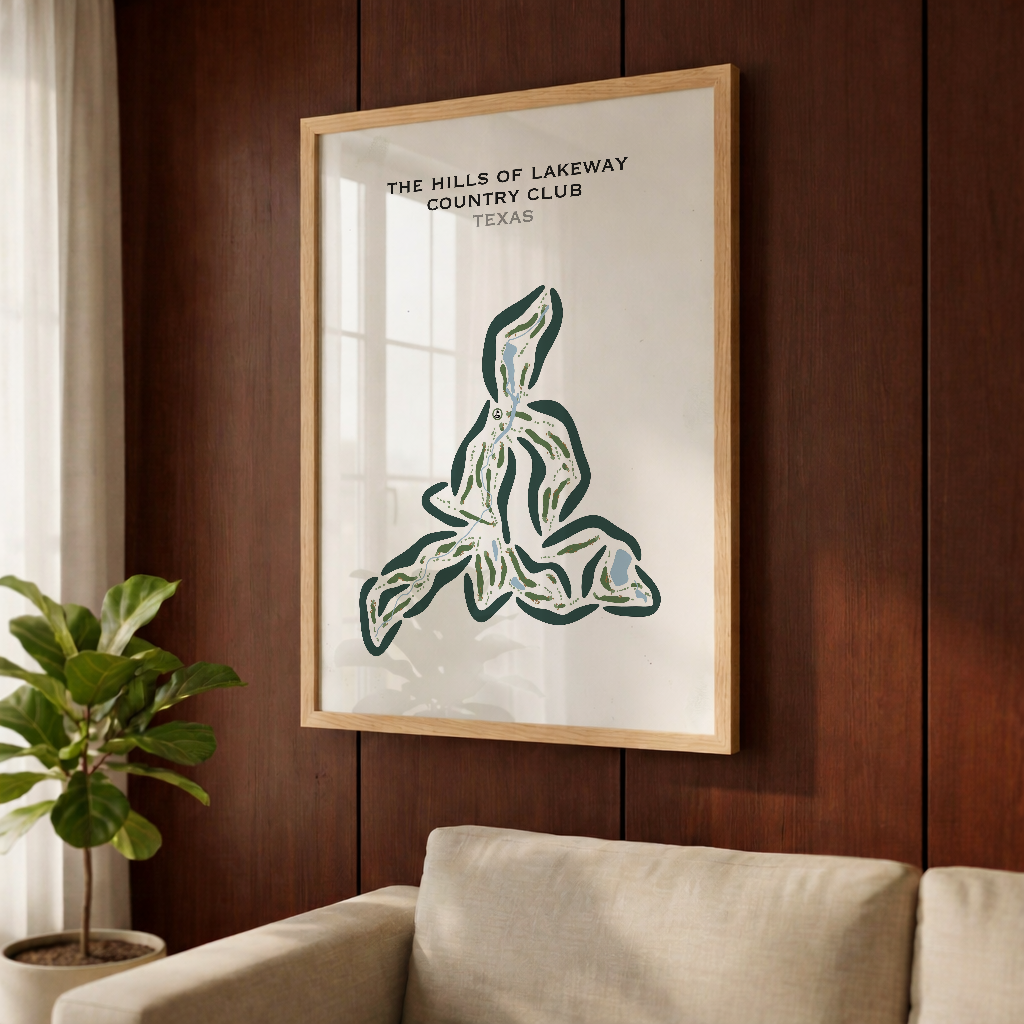 The Hills of Lakeway Country Club, Texas - Printed Golf Courses