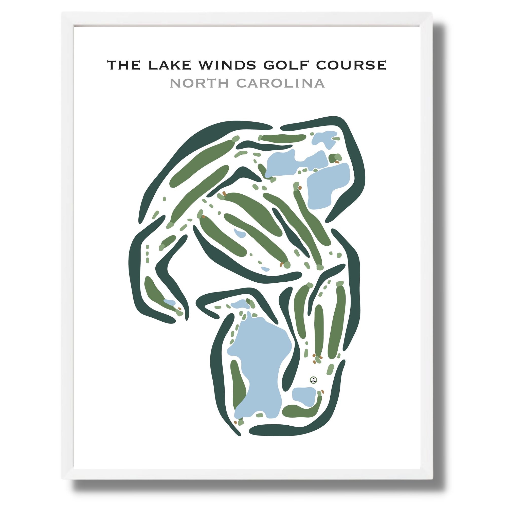 Lake Winds Golf Course, North Carolina - Printed Golf Courses