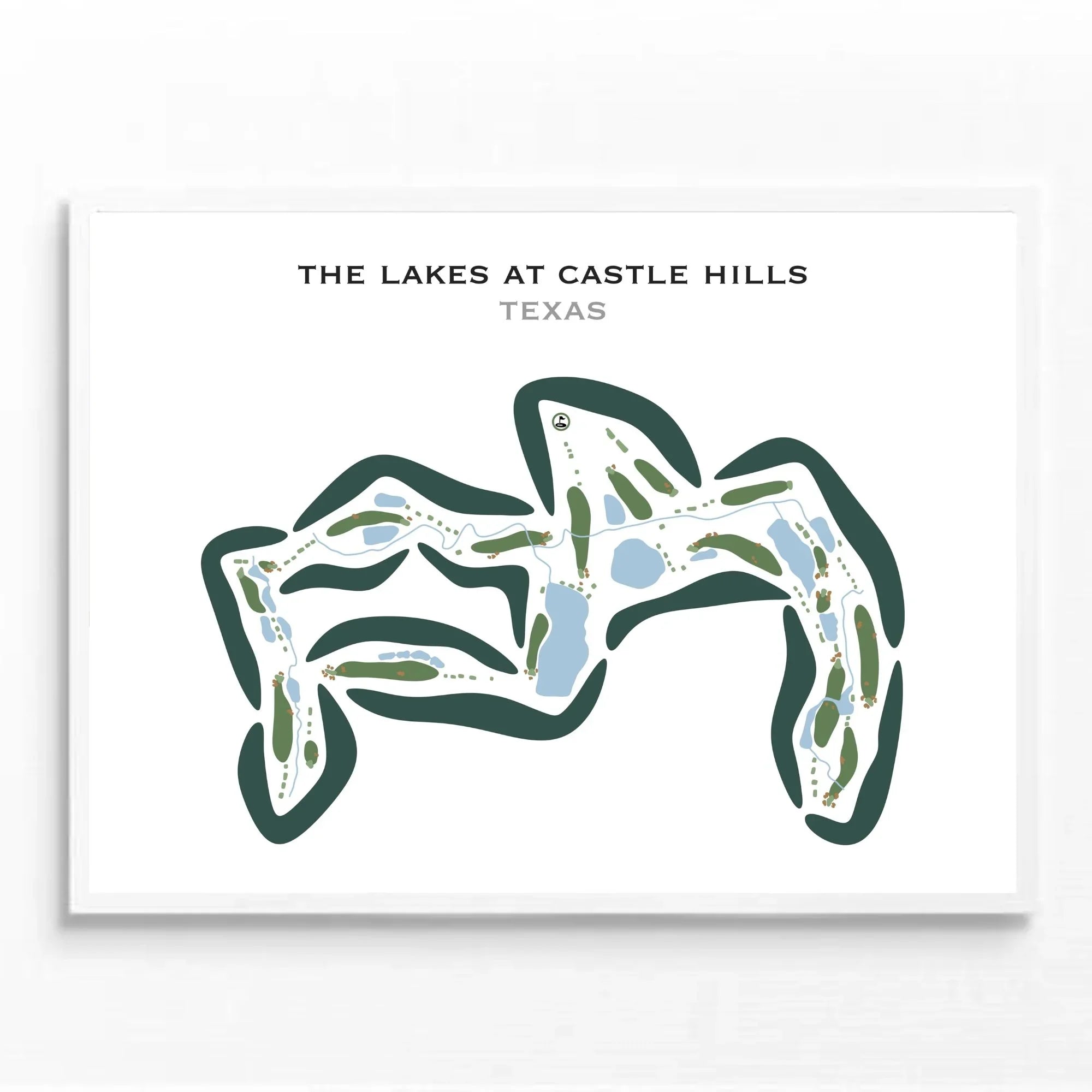 The Lakes at Castle Hills, Texas - Printed Golf Courses