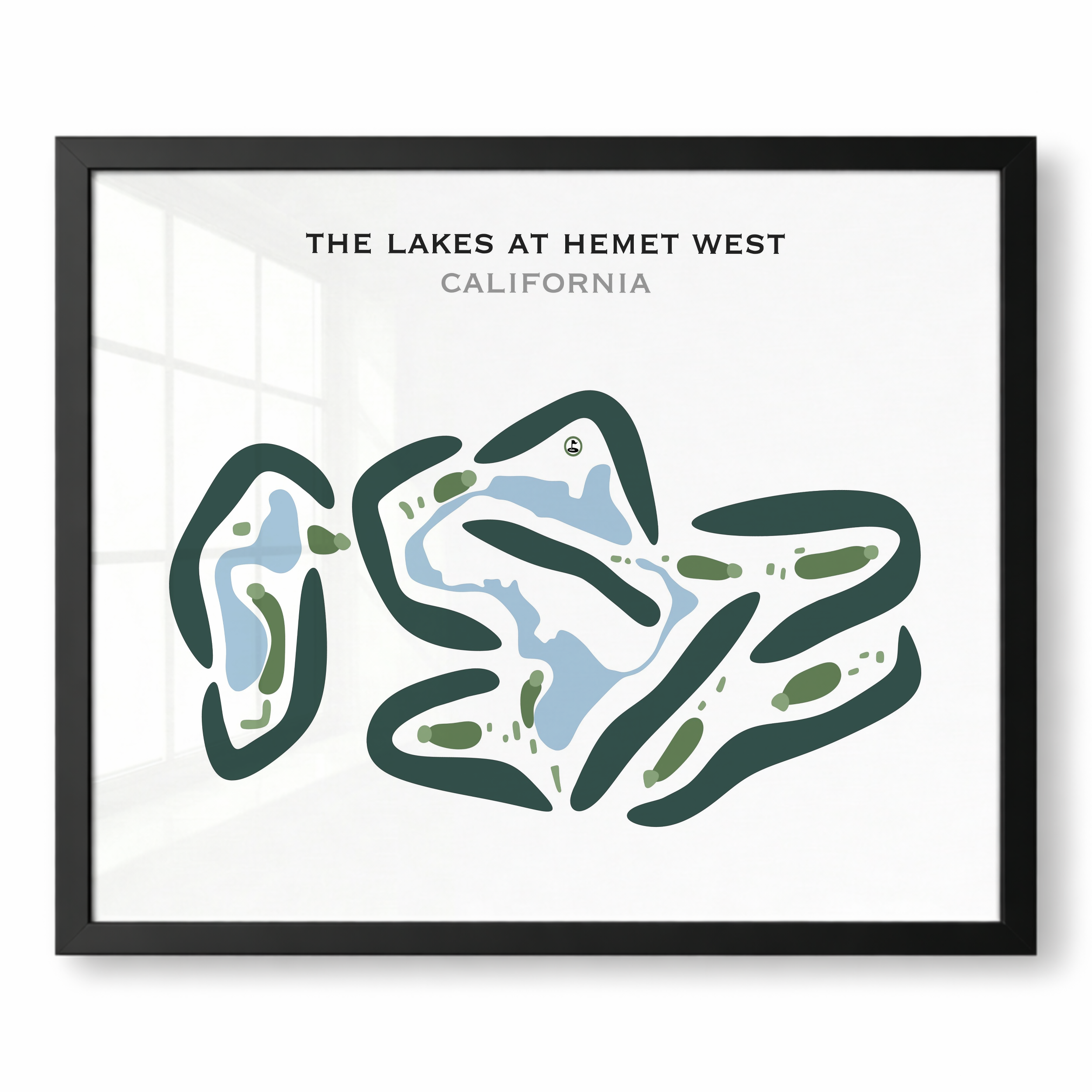 The Lakes at Hemet West, California - Printed Golf Courses