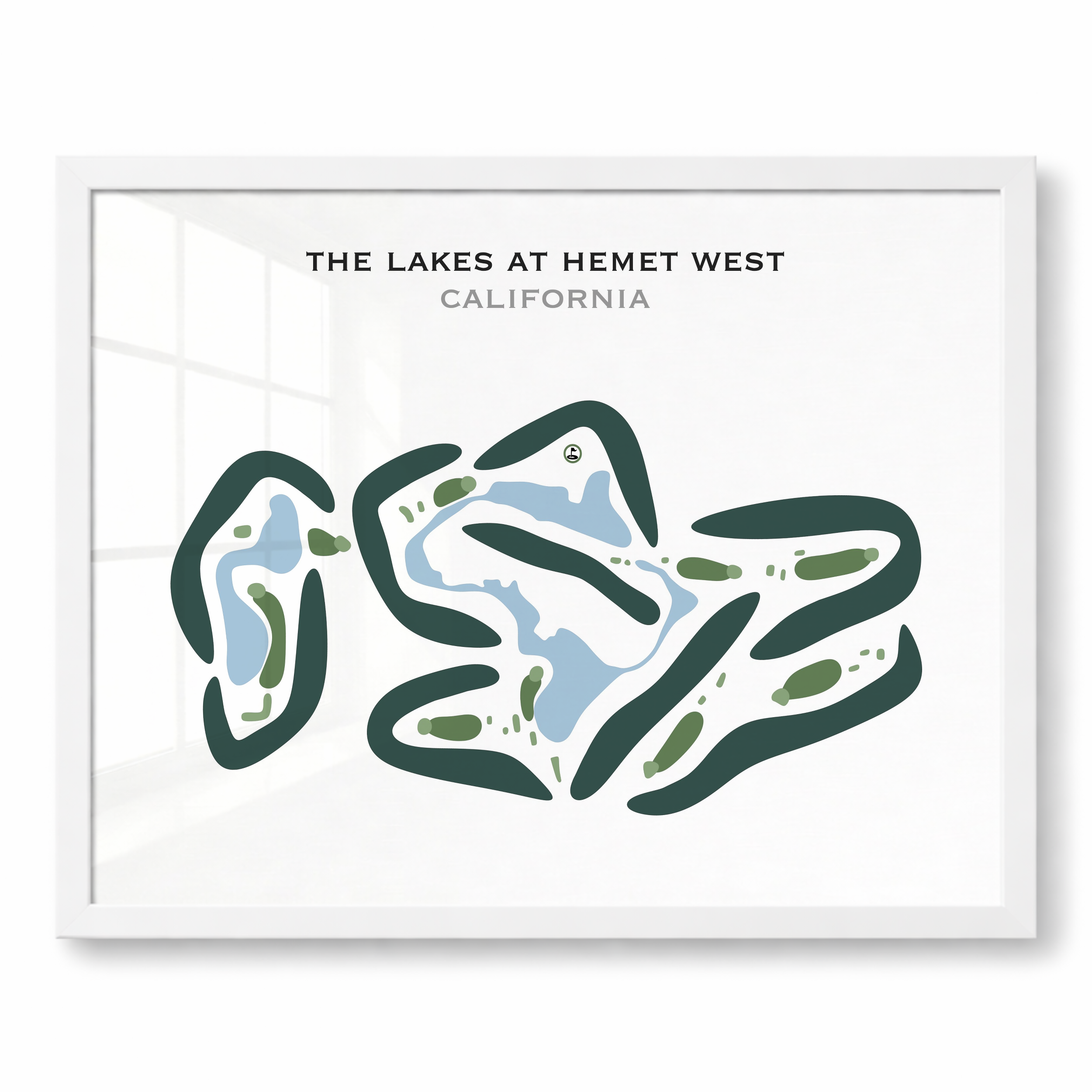 The Lakes at Hemet West, California - Printed Golf Courses