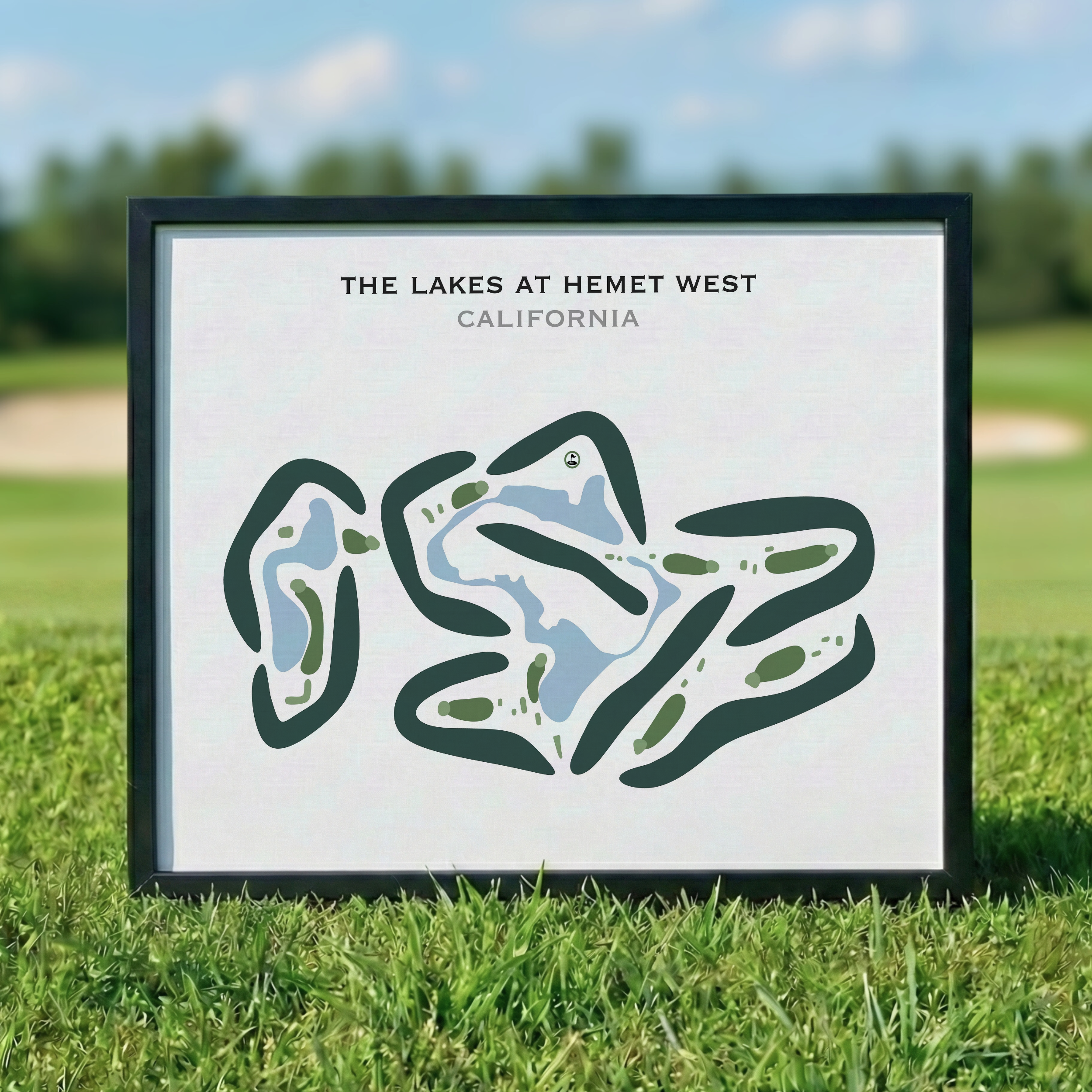 The Lakes at Hemet West, California - Printed Golf Courses