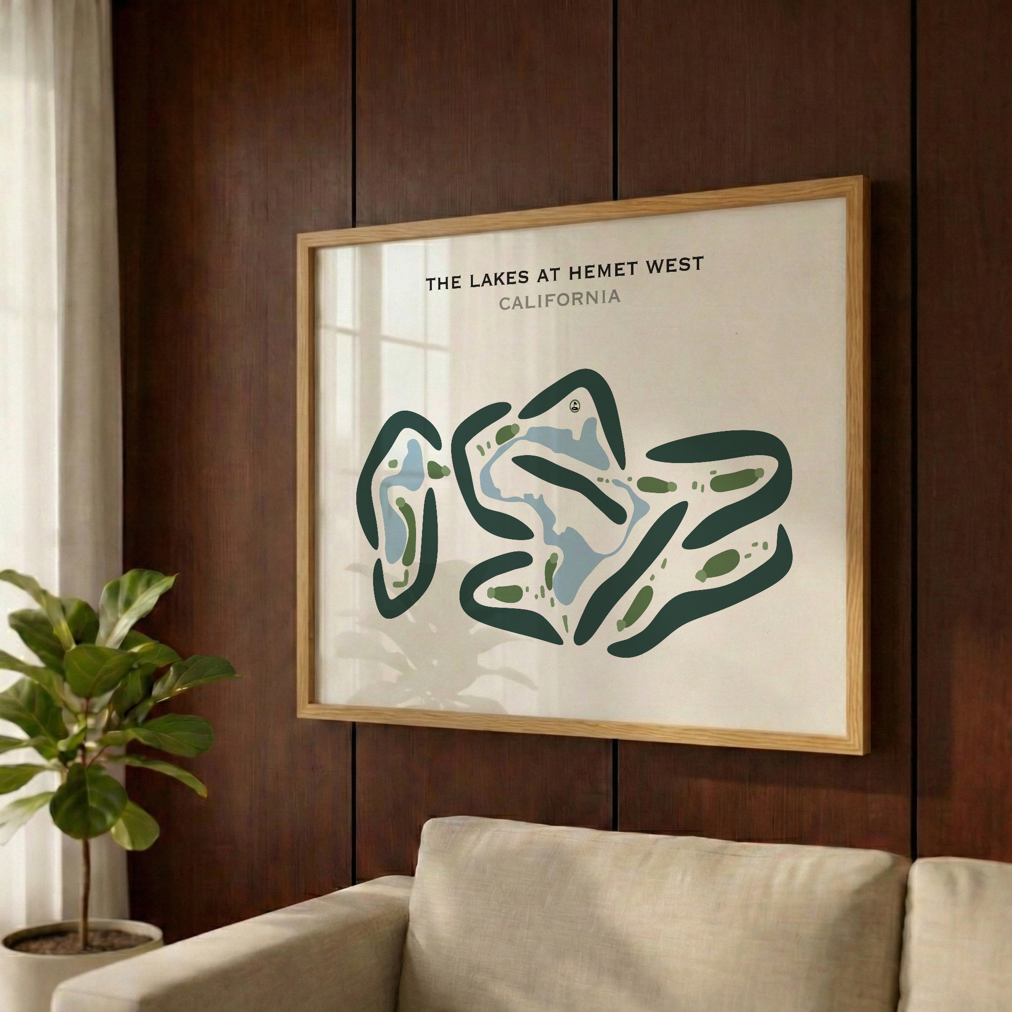 The Lakes at Hemet West, California - Printed Golf Courses