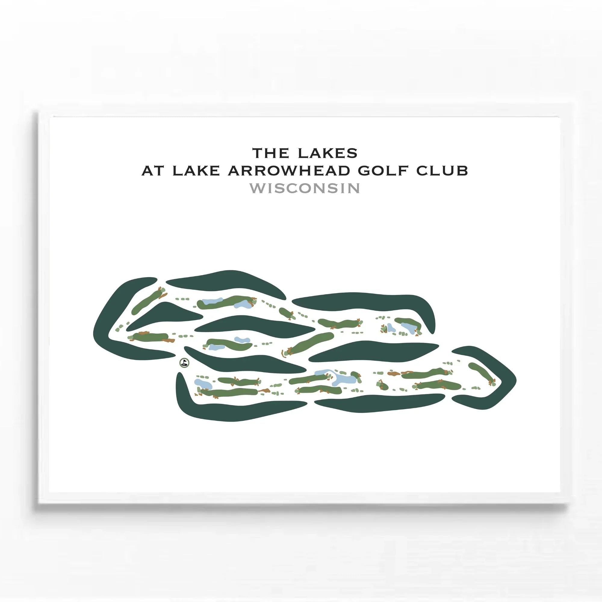 The Lakes at Lake Arrowhead Golf Club, Wisconsin - Printed Golf Courses