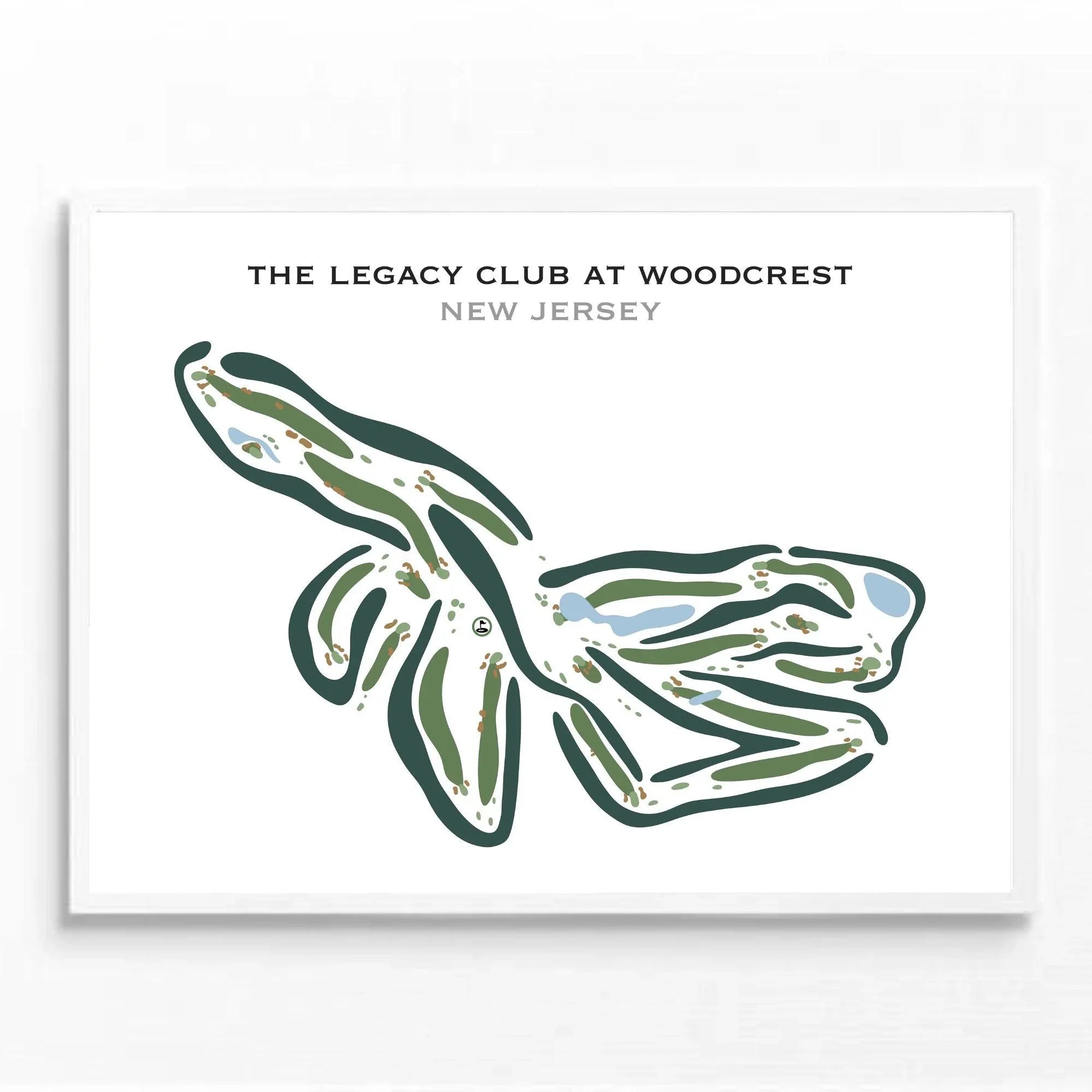 The Legacy Club At Woodcrest, New Jersey - Printed Golf Courses