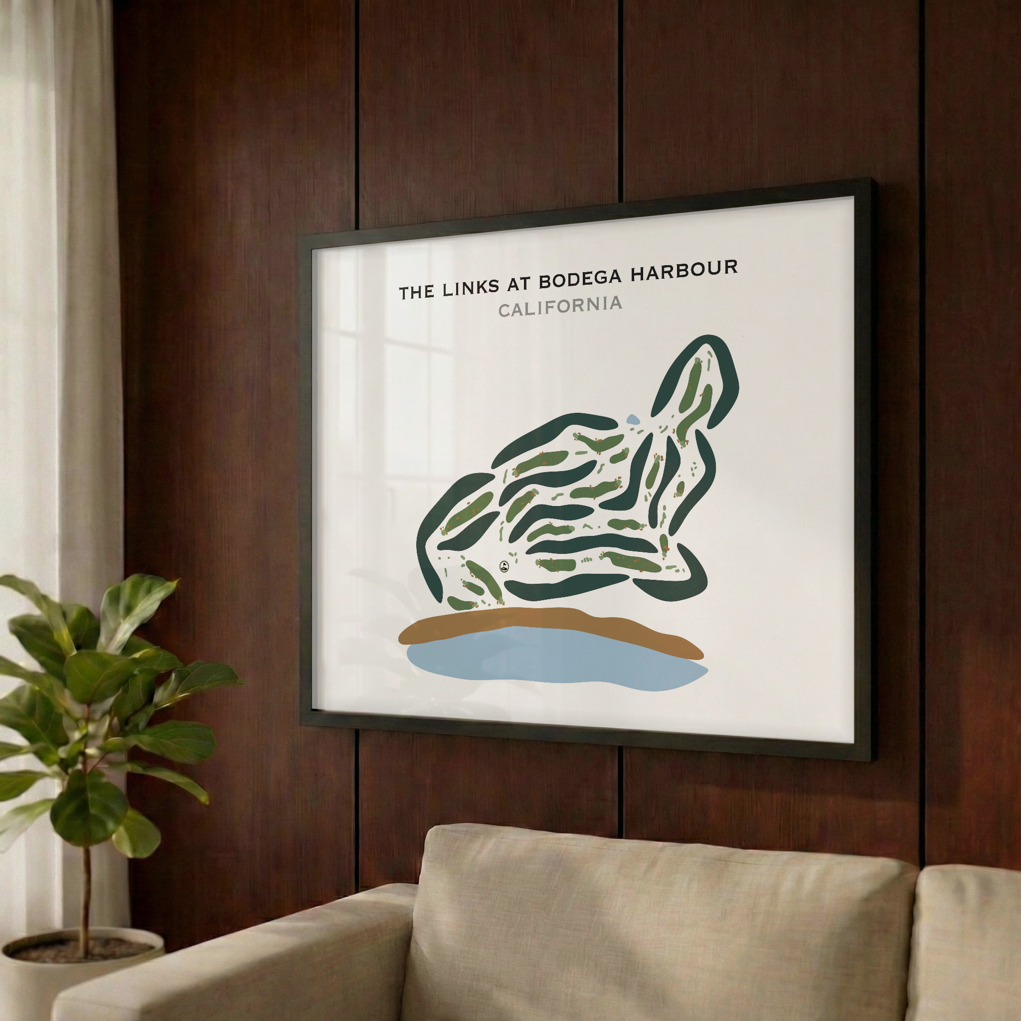 The Links at Bodega Harbour, California - Printed Golf Courses
