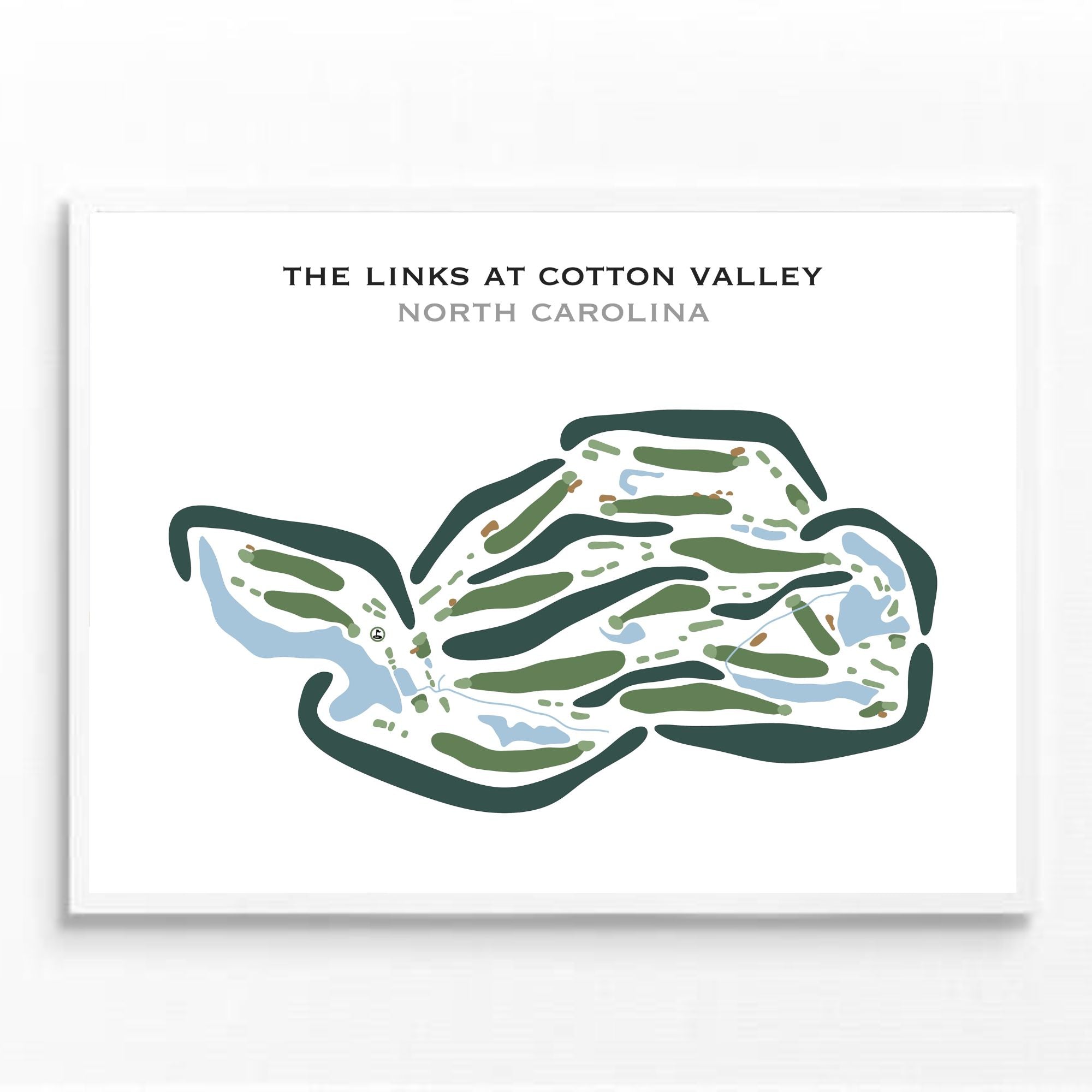 The links at Cotton Valley, North Carolina - Printed Golf Courses