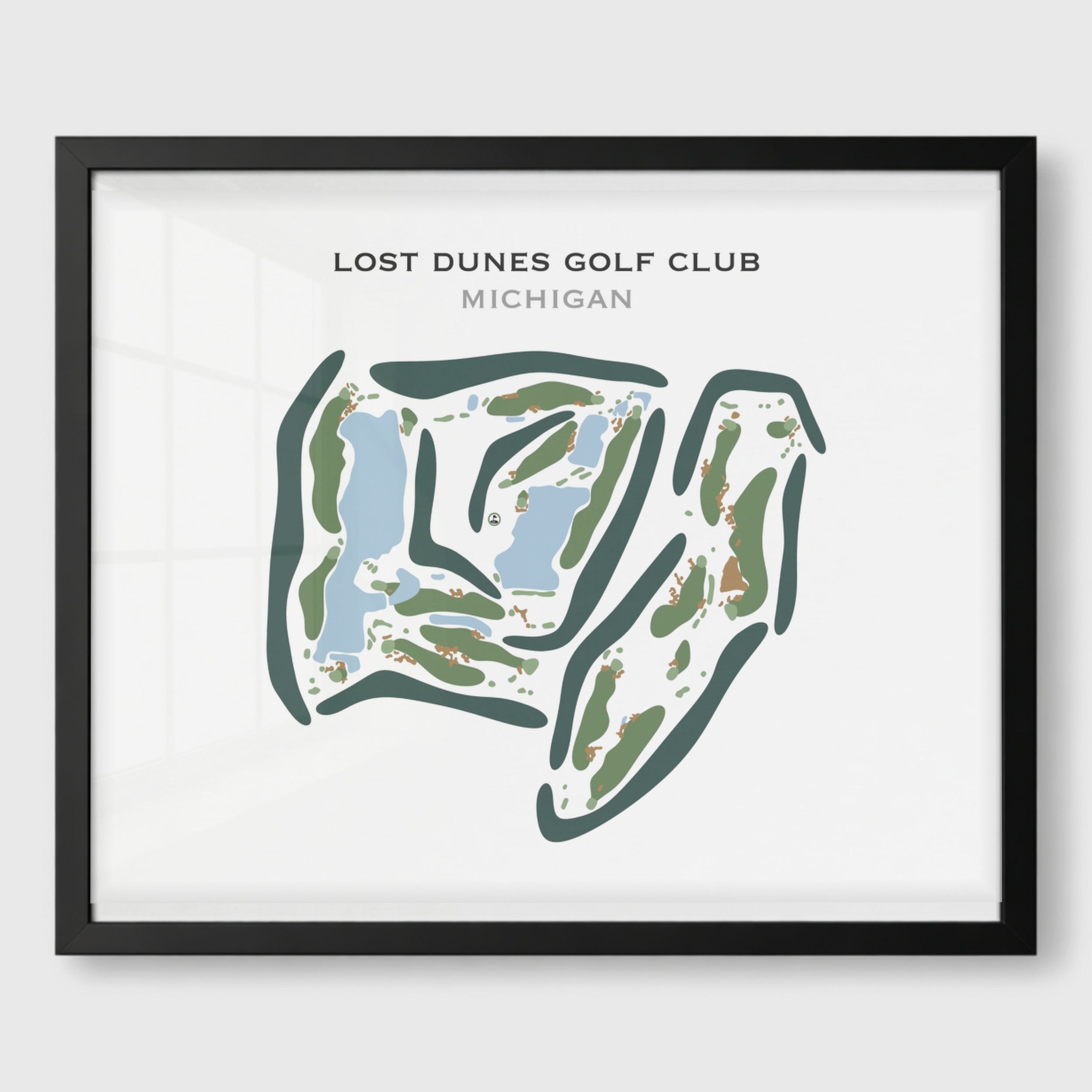 The Lost Dunes Golf Club, Michigan - Printed Golf Course