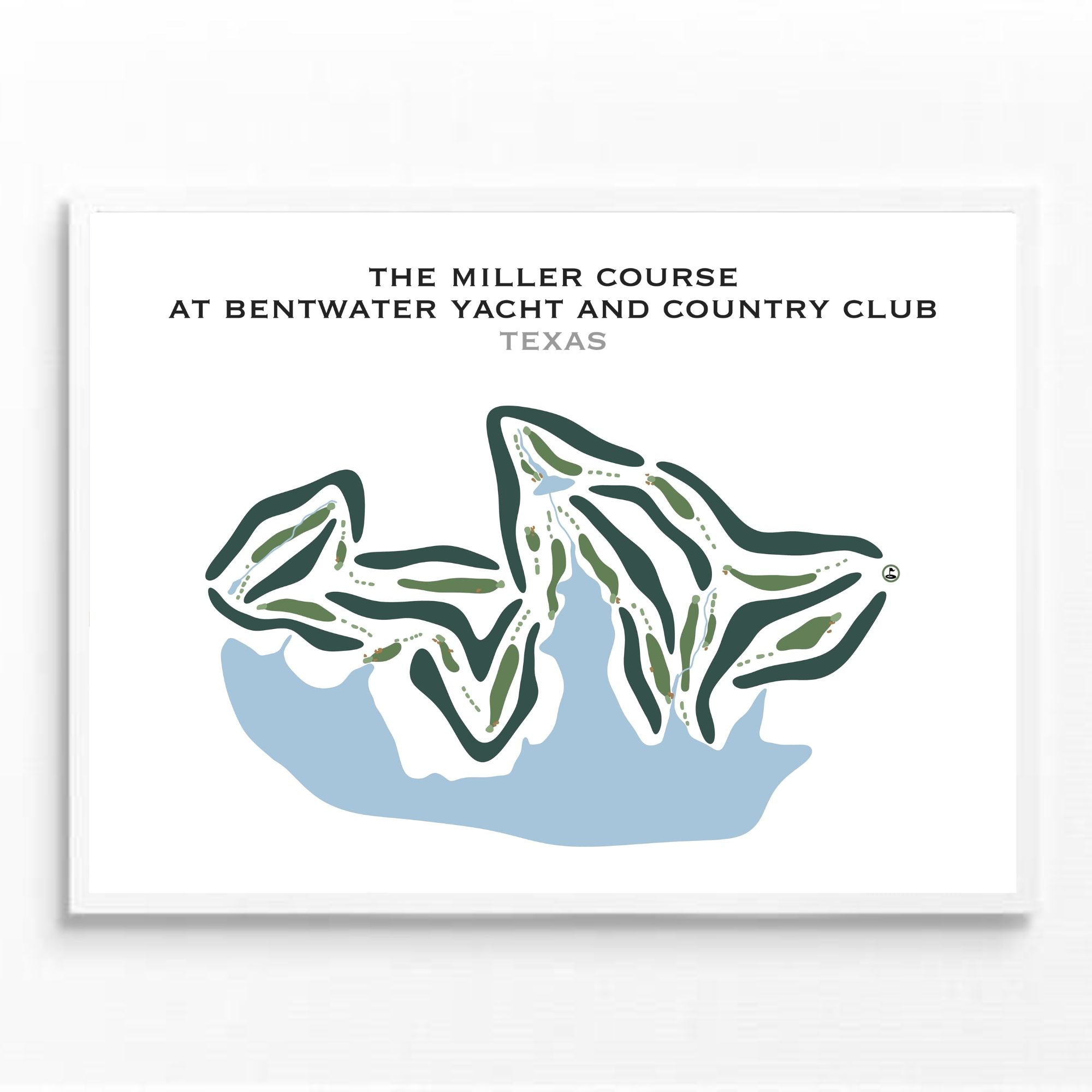 The Miller Course at Bentwater Yacht & Country Club, Texas - Printed Golf Courses