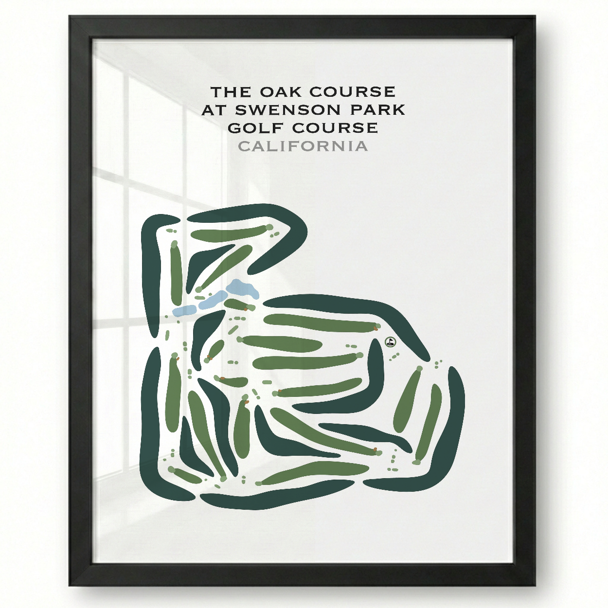 The Oak Course at Swenson Park Golf Course, California - Printed Golf Courses