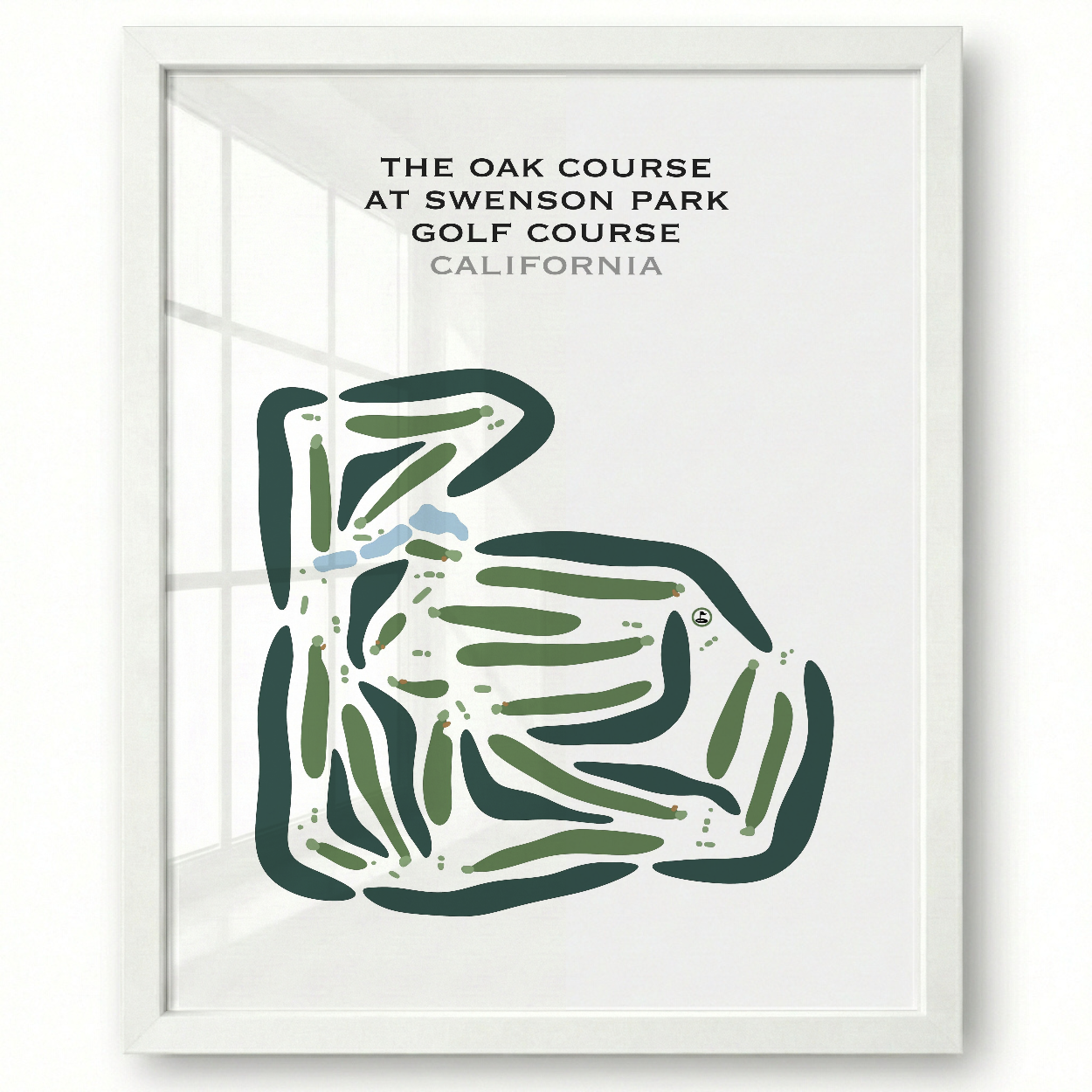 The Oak Course at Swenson Park Golf Course, California - Printed Golf Courses