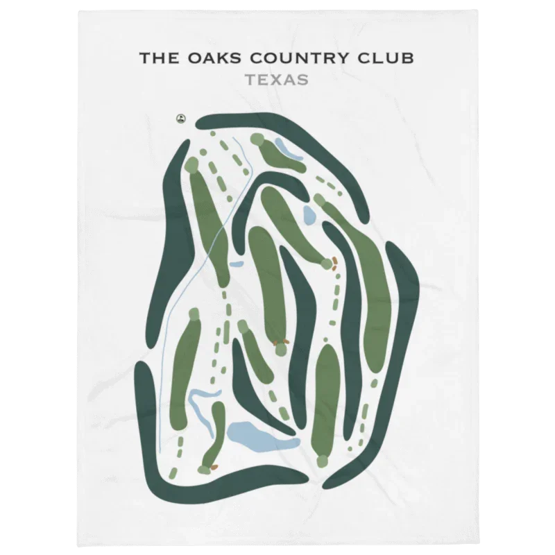 The Oaks Country Club, Texas - Printed Golf Courses