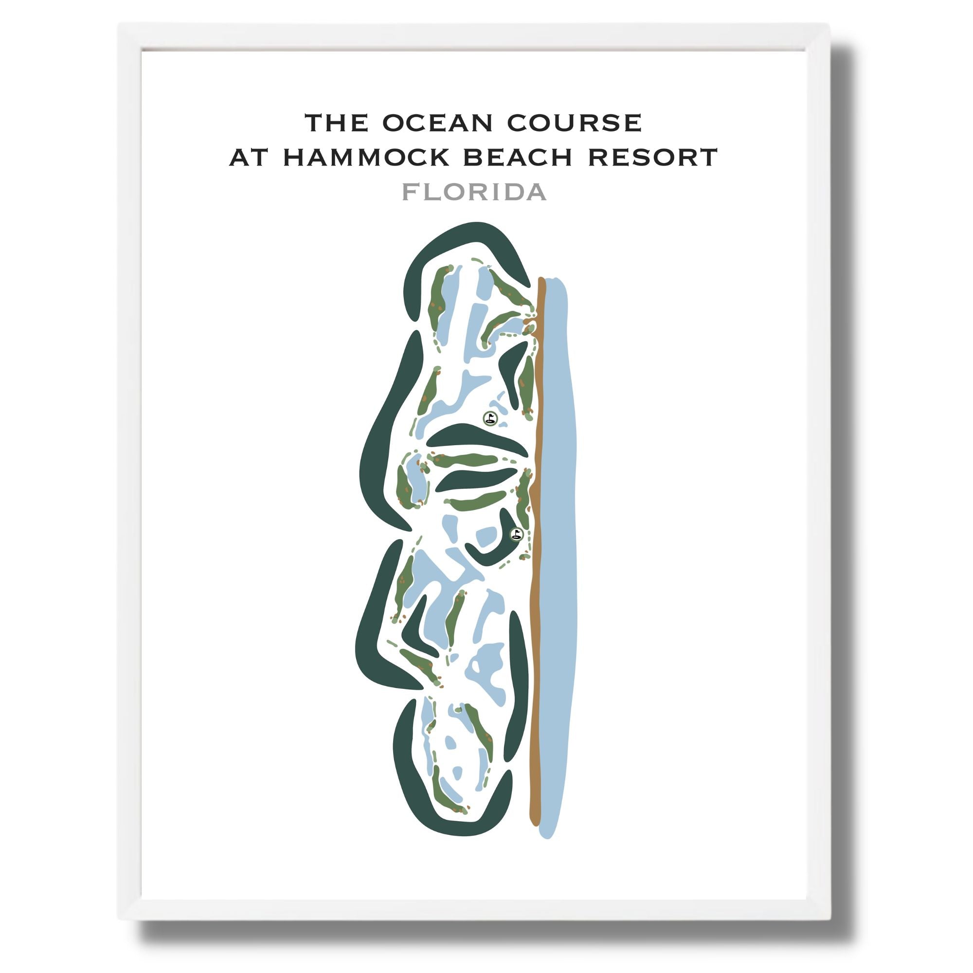 The Ocean Course at Hammock Beach Resort, Florida - Printed Golf Courses