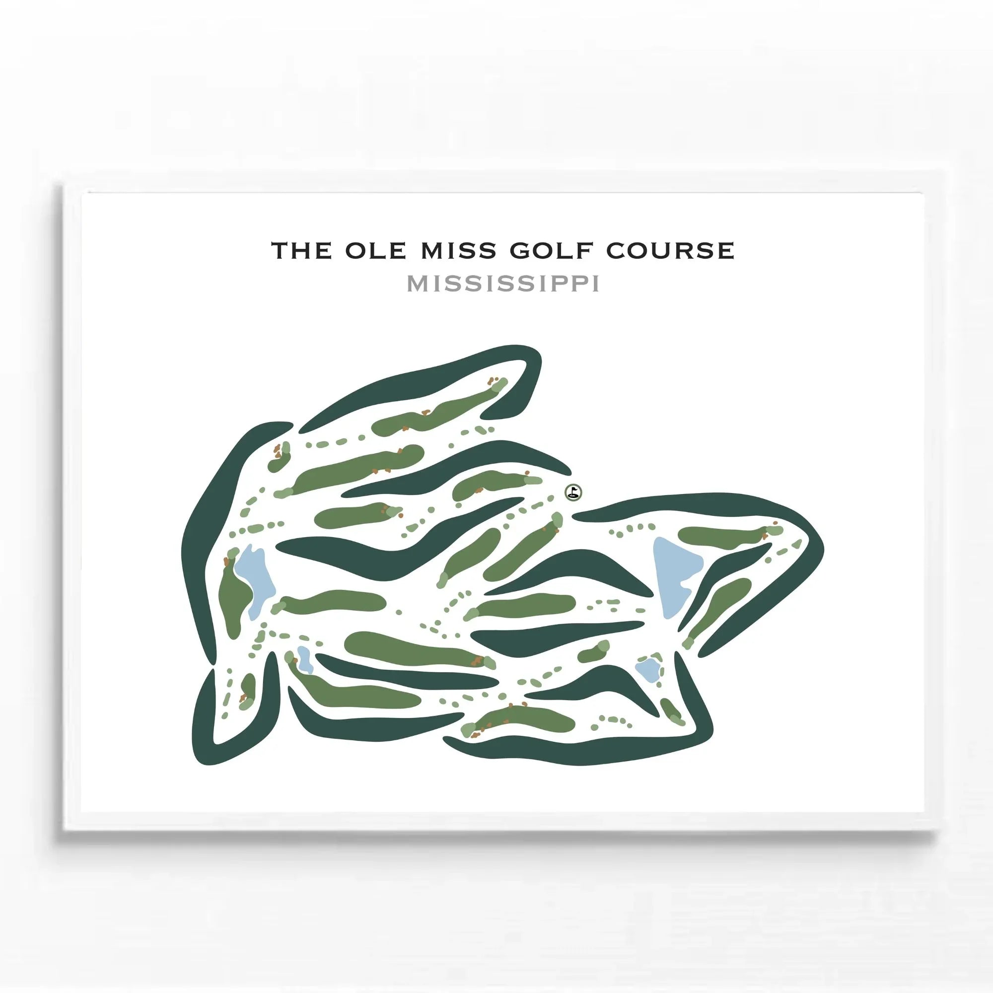The Ole Miss Golf Course, Mississippi - Printed Golf Course