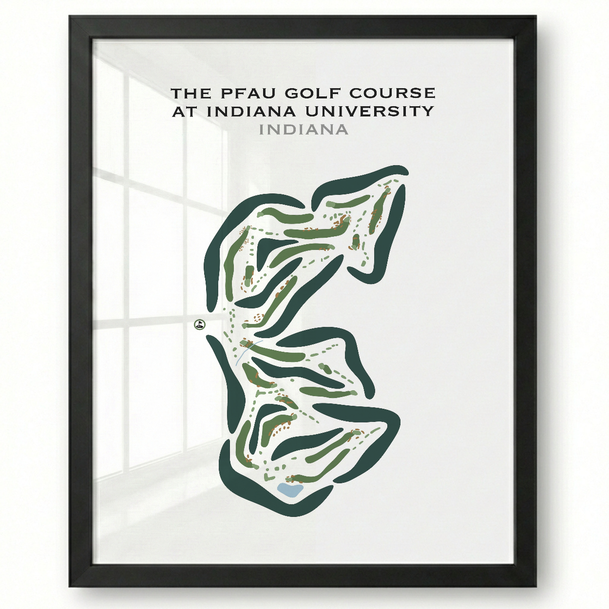 The Pfau Golf Course at Indiana University, Indiana - Printed Golf Courses