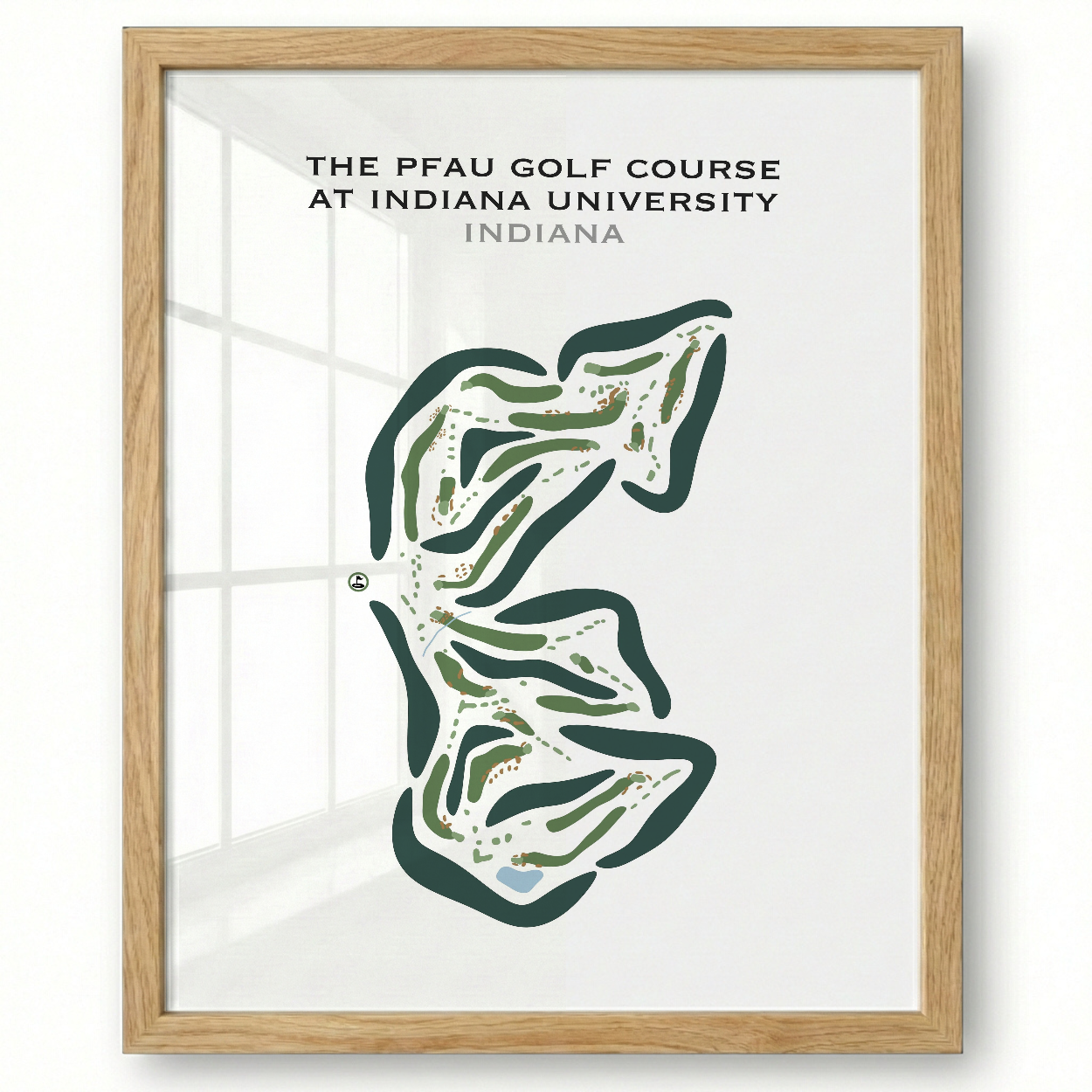The Pfau Golf Course at Indiana University, Indiana - Printed Golf Courses