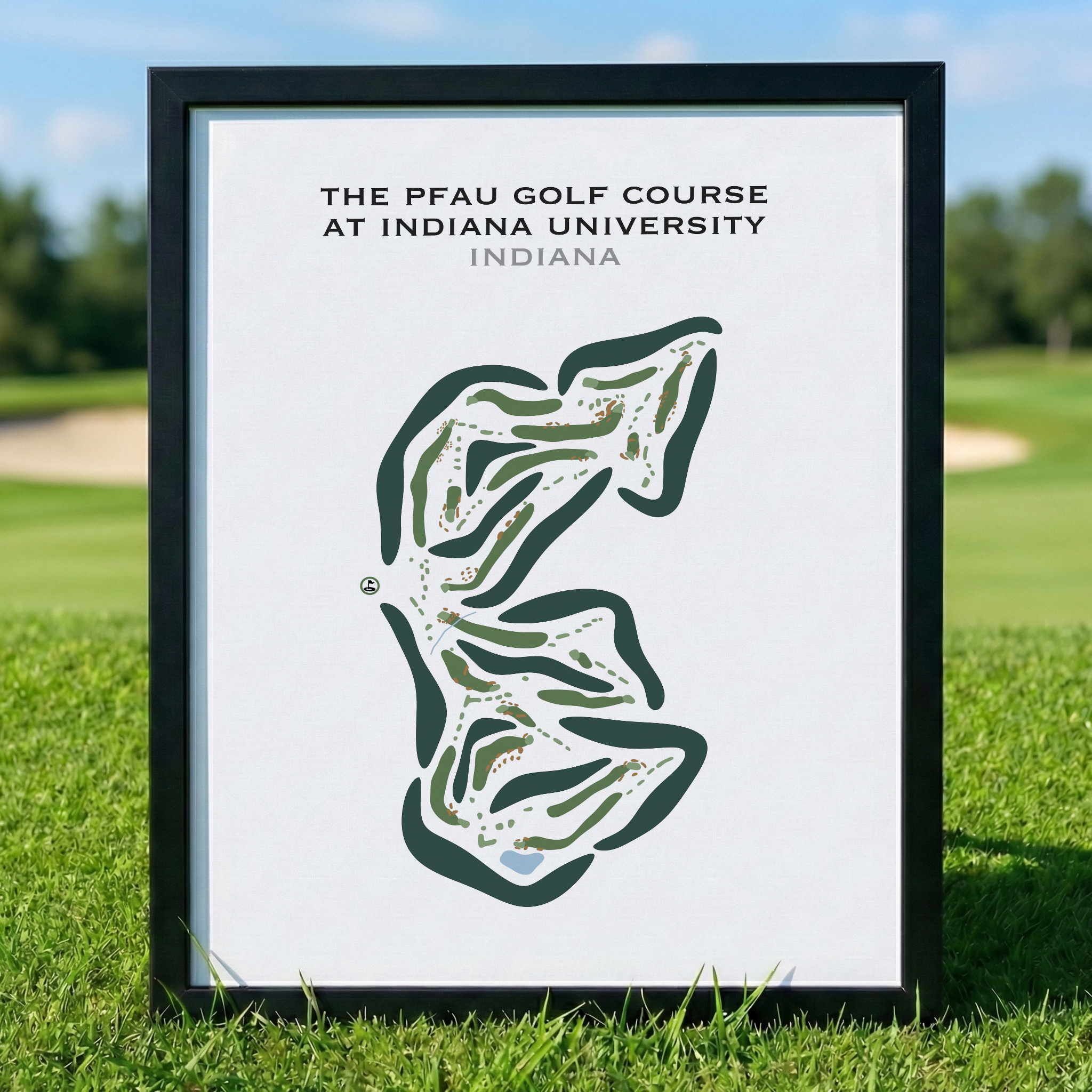 The Pfau Golf Course at Indiana University, Indiana - Printed Golf Courses