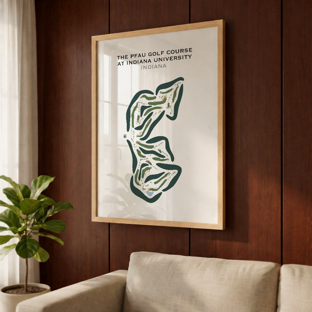 The Pfau Golf Course at Indiana University, Indiana - Printed Golf Courses