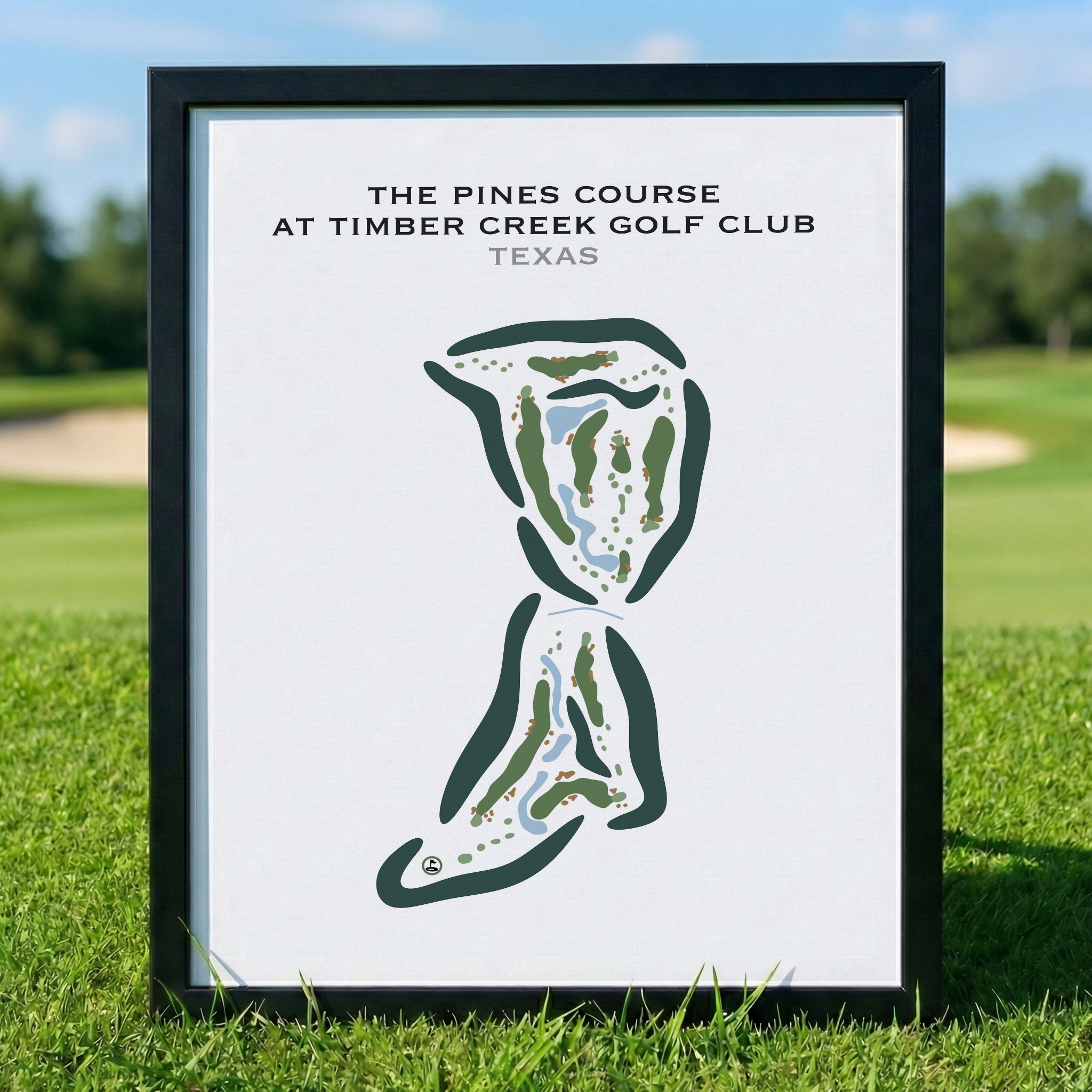 The Pines Course at Timber Creek Golf Club, Texas - Printed Golf Courses