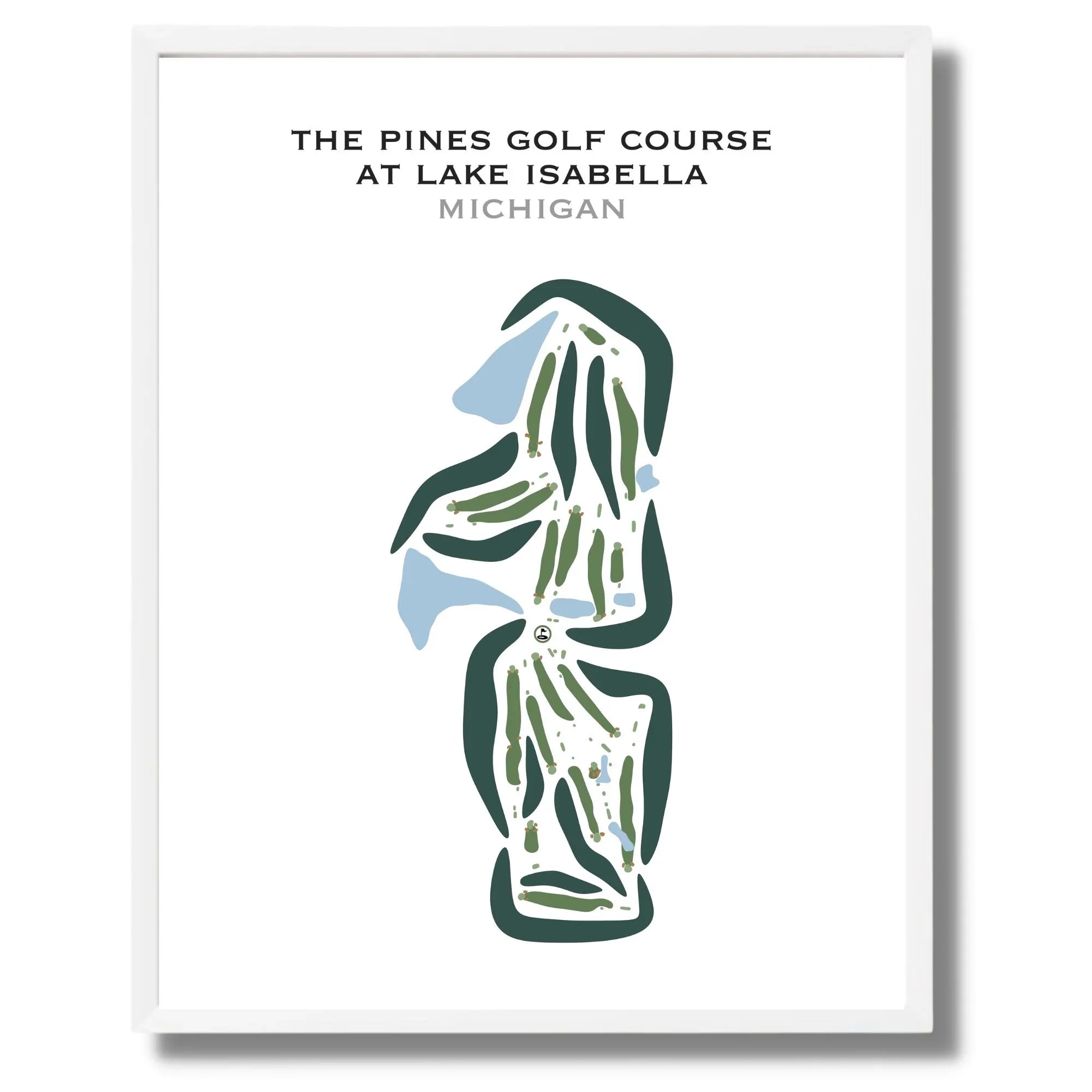 The Pines Golf Course At Lake Isabella, Michigan - Printed Golf Courses