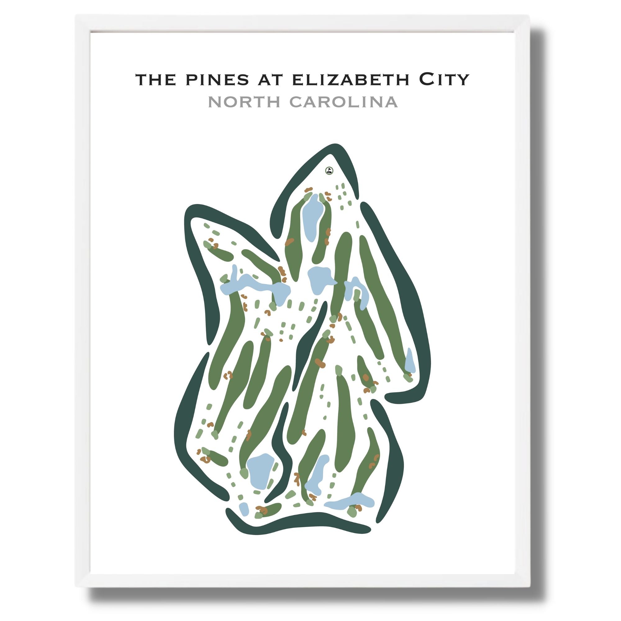 The Pines at Elizabeth City, North Carolina - Printed Golf Courses